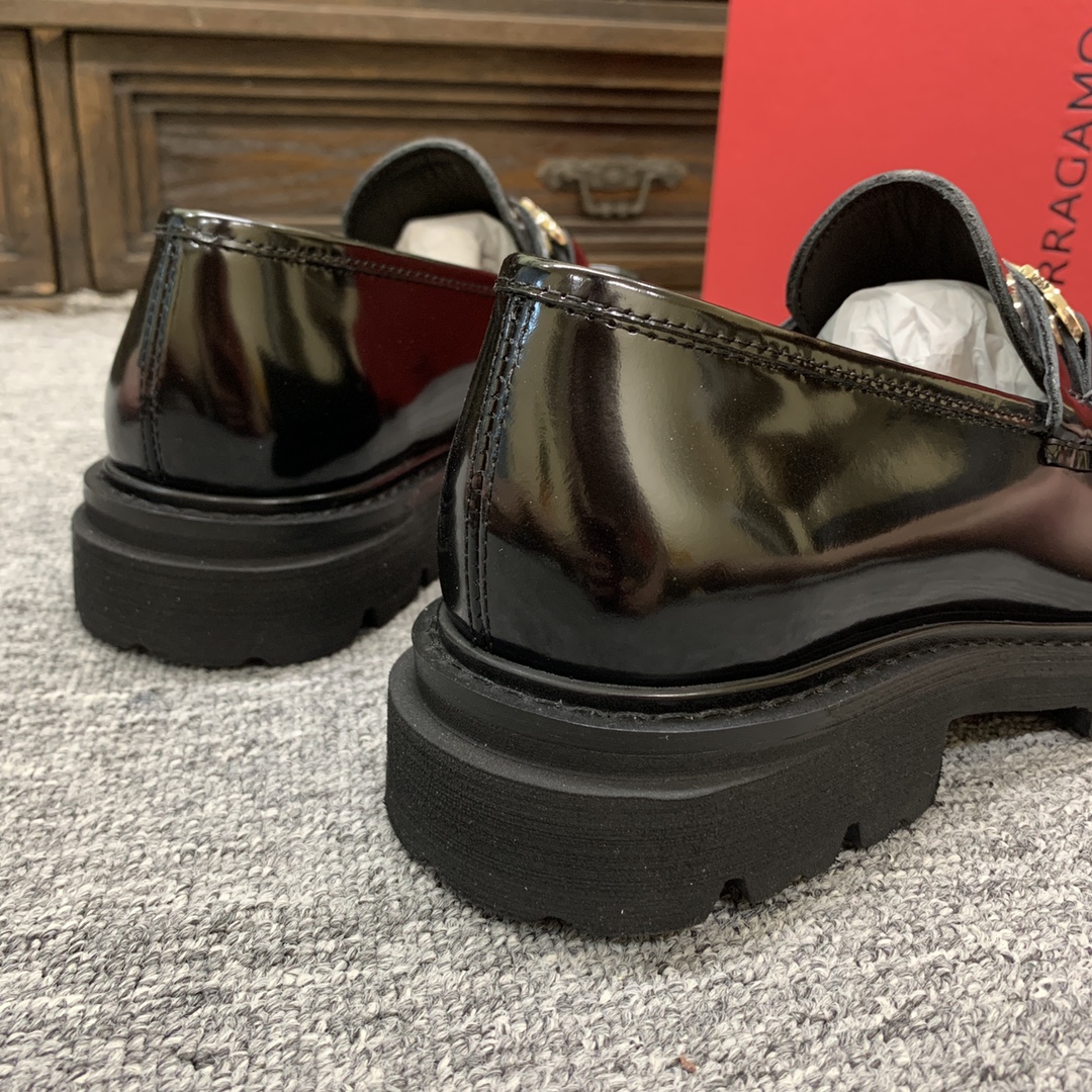 Ferragamo Style Leather Men's Shoes Men's Shoes Men's Shoes detail image 9 from source 783386