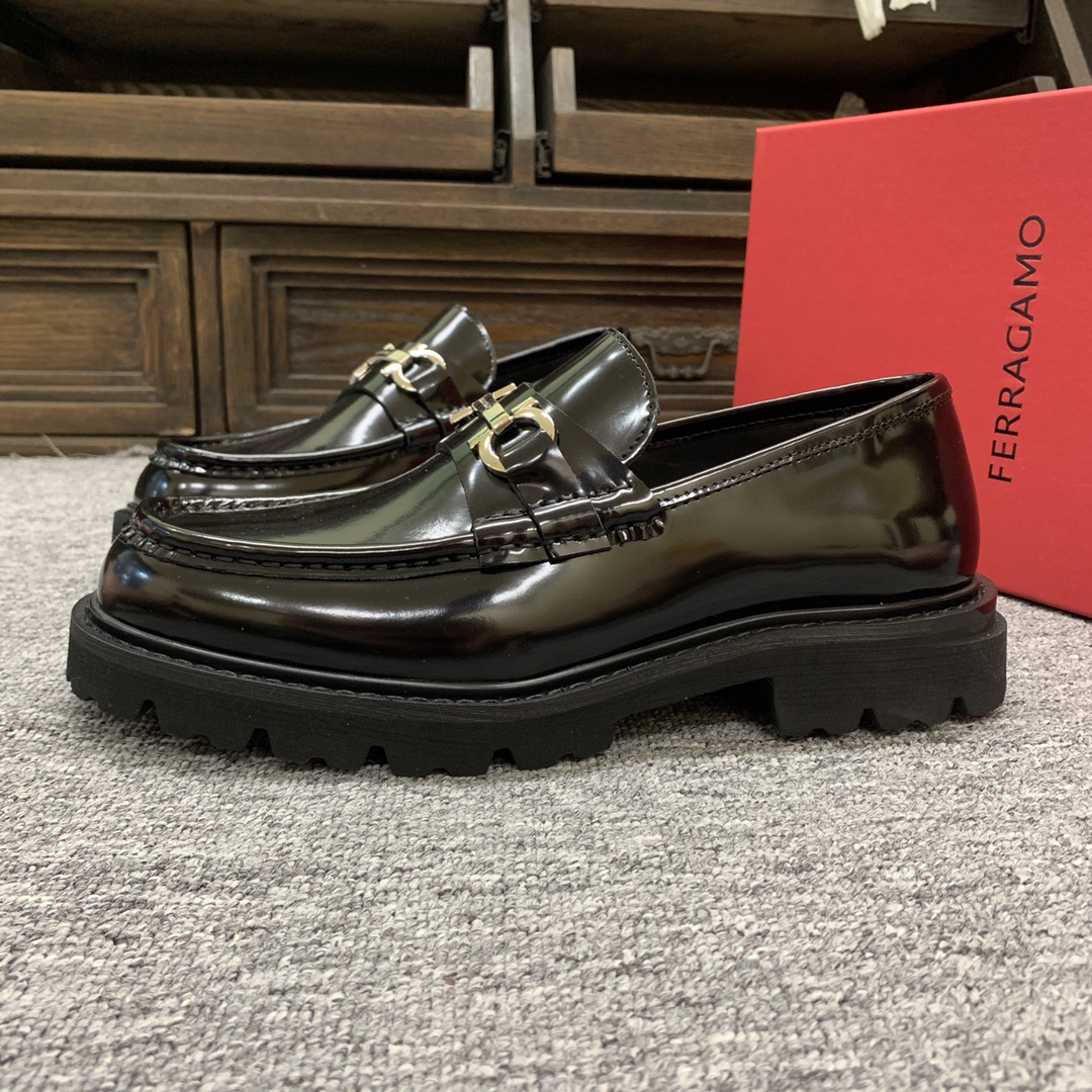 Ferragamo Style Leather Men's Shoes Men's Shoes Men's Shoes detail image 4 from source 783386