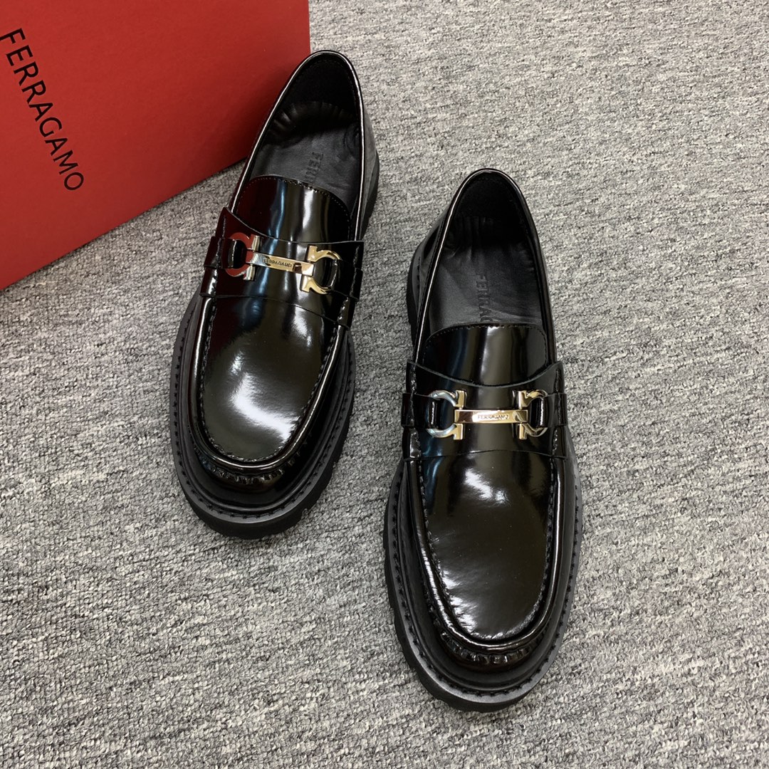 Ferragamo Style Leather Men's Shoes Lookbook Reference image 2