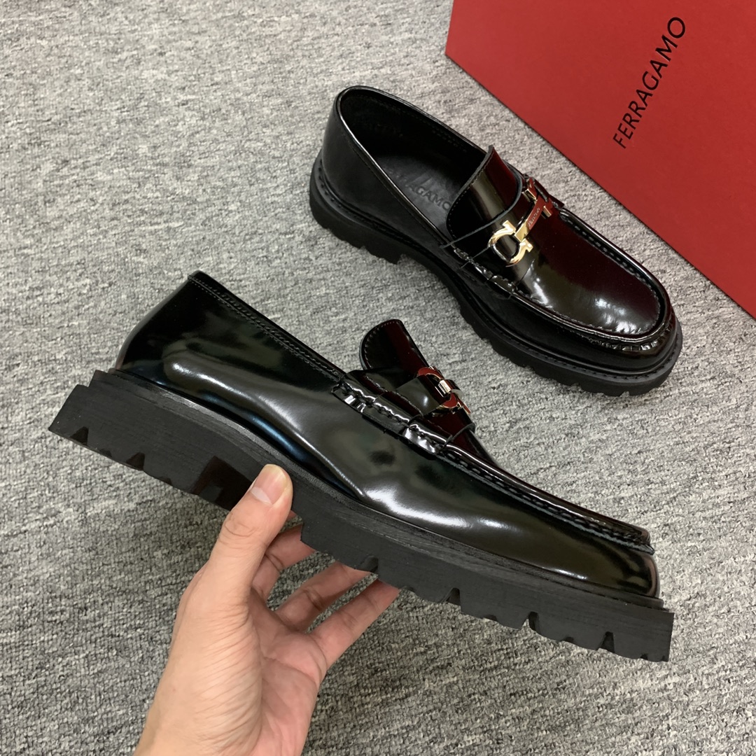 Ferragamo Style Leather Men's Shoes Men's Shoes Men's Shoes detail image 5 from source 783386