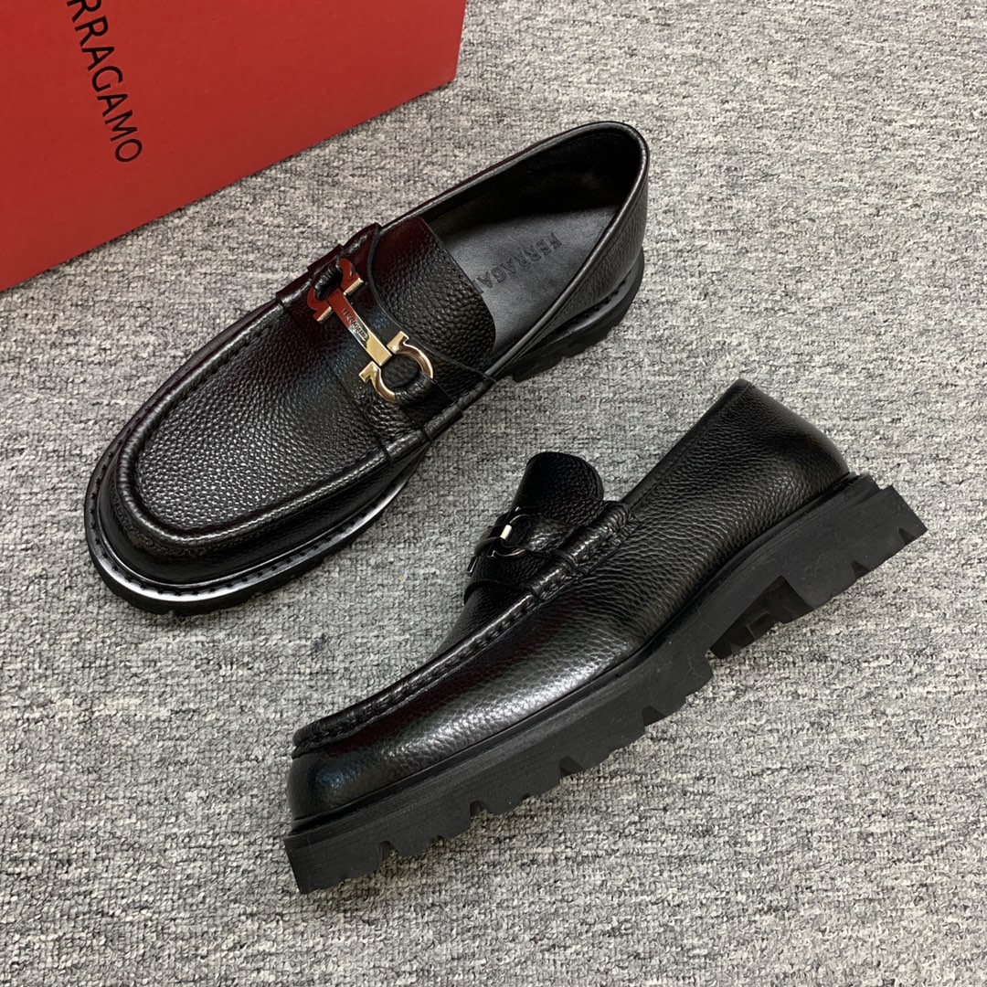 Ferragamo Style Leather Men's Shoes Men's Shoes Men's Shoes detail image 6 from source 783395