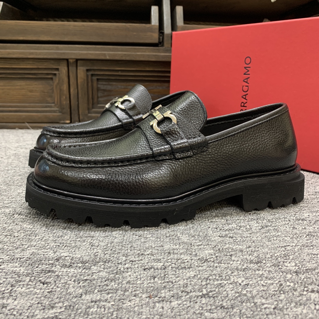 Ferragamo Style Leather Men's Shoes Men's Shoes Men's Shoes detail image 4 from source 783395