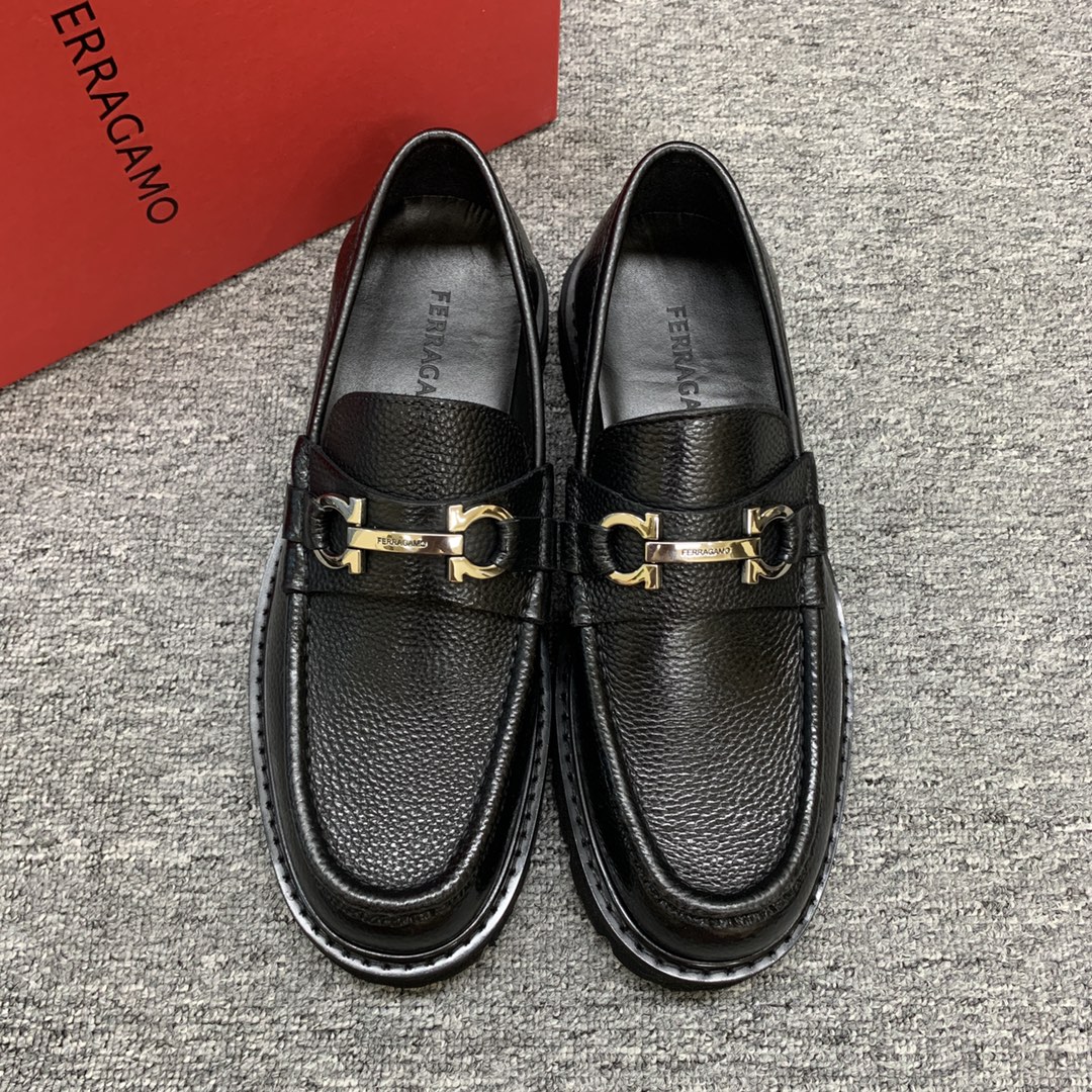 Ferragamo Style Leather Men's Shoes Lookbook Reference image 1