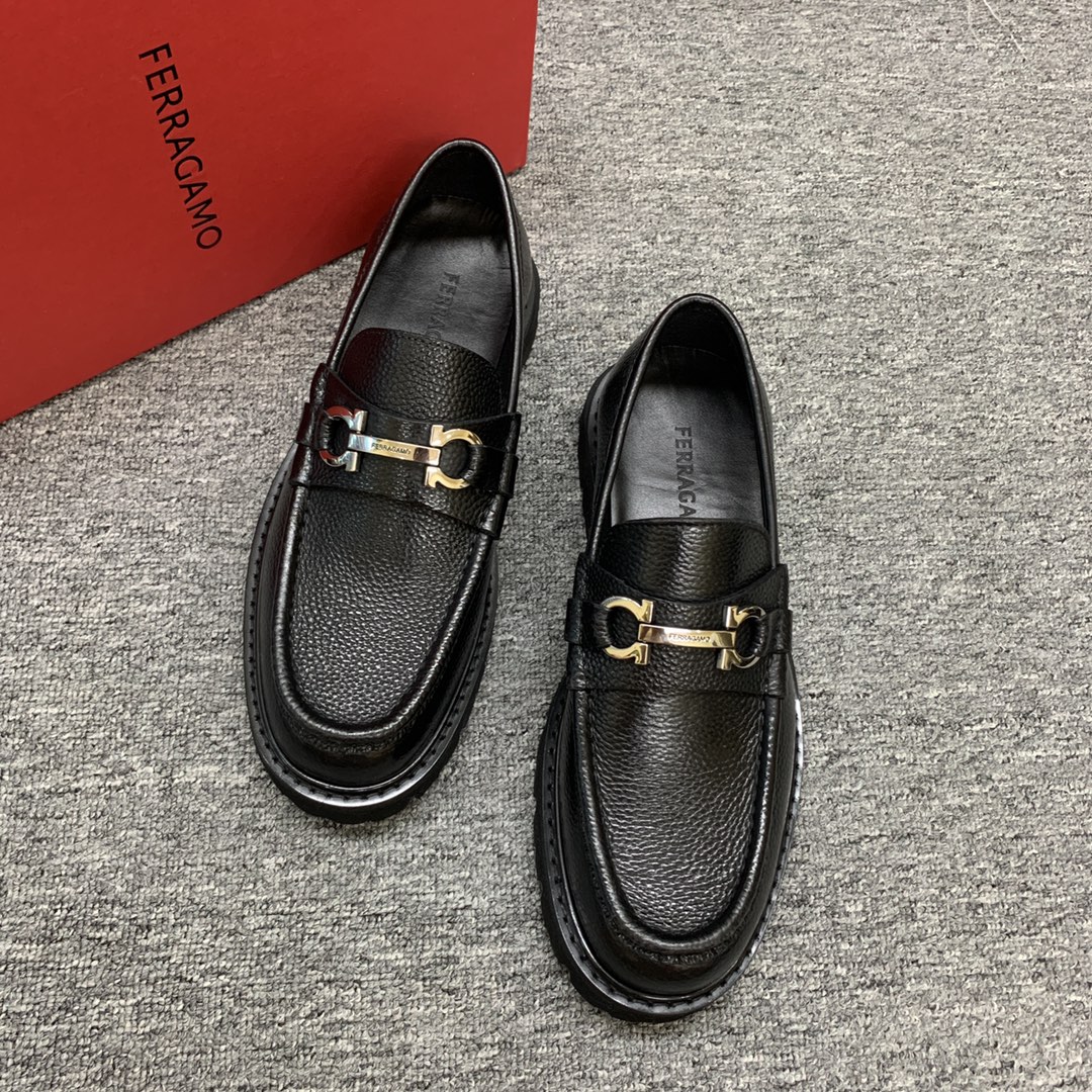 Ferragamo Style Leather Men's Shoes Lookbook Reference image 2