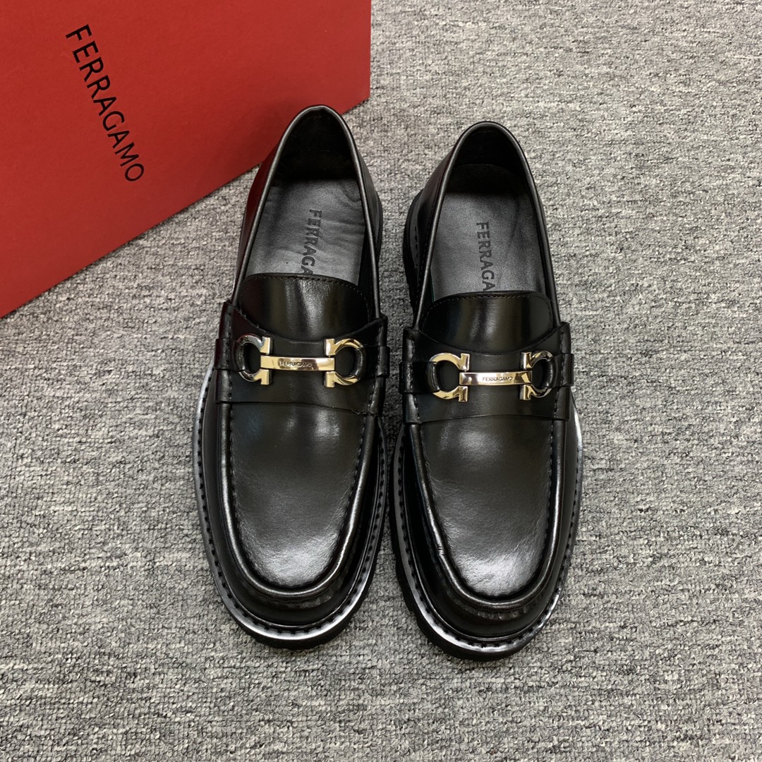 Ferragamo Style Leather Men's Shoes Lookbook Reference image 1