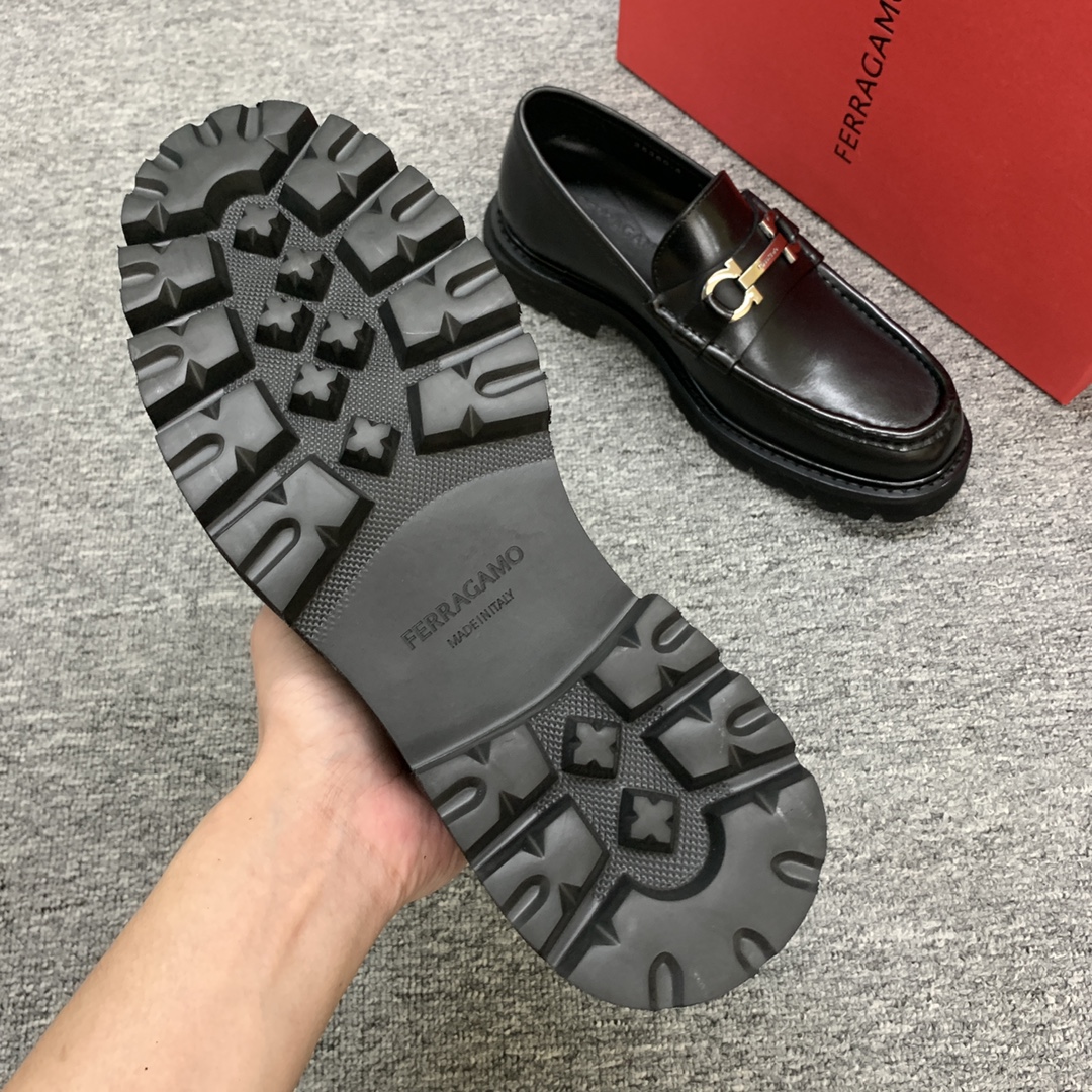 Ferragamo Style Leather Men's Shoes Men's Shoes Men's Shoes detail image 7 from source 783391