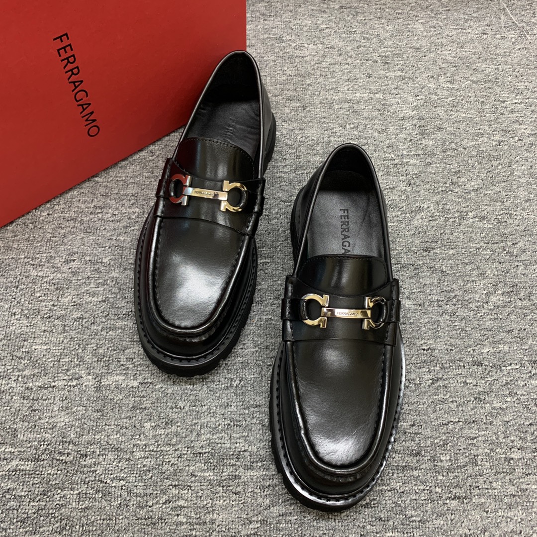 Ferragamo Style Leather Men's Shoes Lookbook Reference image 2