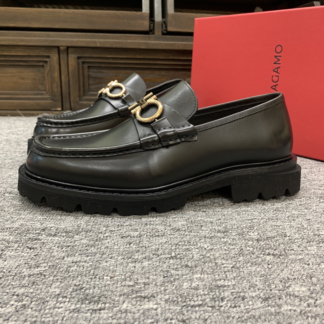 Ferragamo Style Leather Men's Shoes Men's Shoes Men's Shoes detail image 4 from source 783396