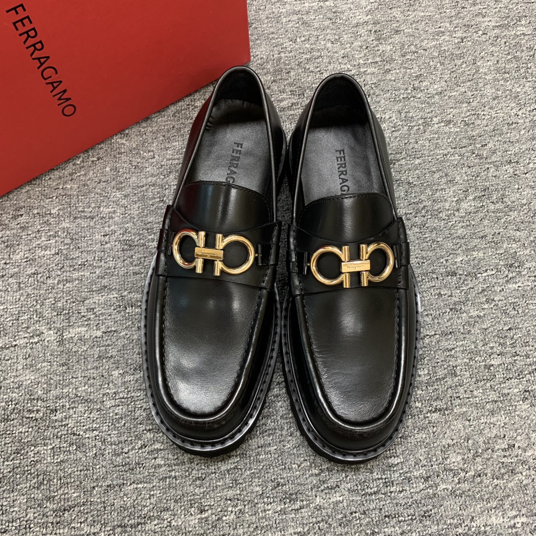 Ferragamo Style Leather Men's Shoes Lookbook Reference image 1