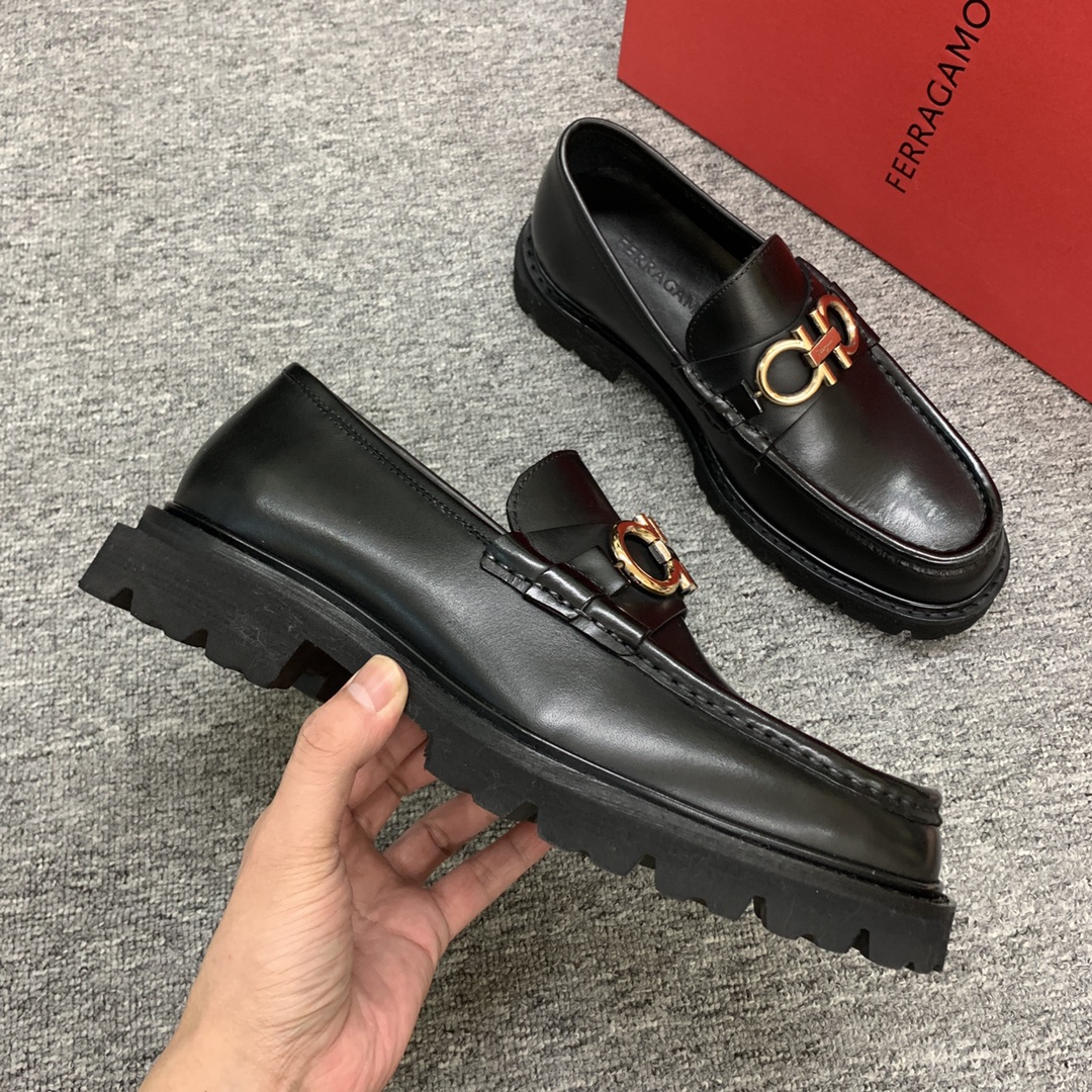 Ferragamo Style Leather Men's Shoes Men's Shoes Men's Shoes detail image 5 from source 783396
