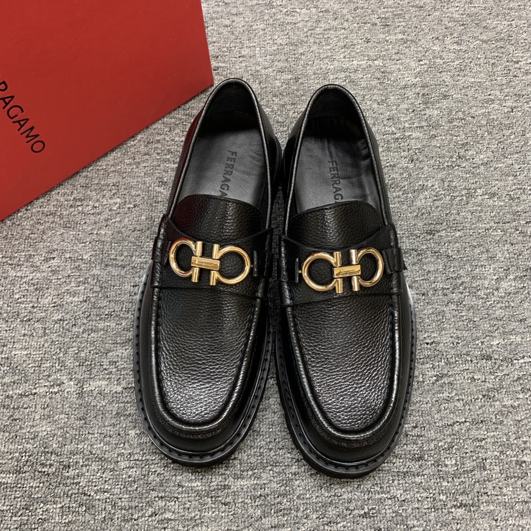 Ferragamo Style Leather Men's Shoes Lookbook Reference image 1