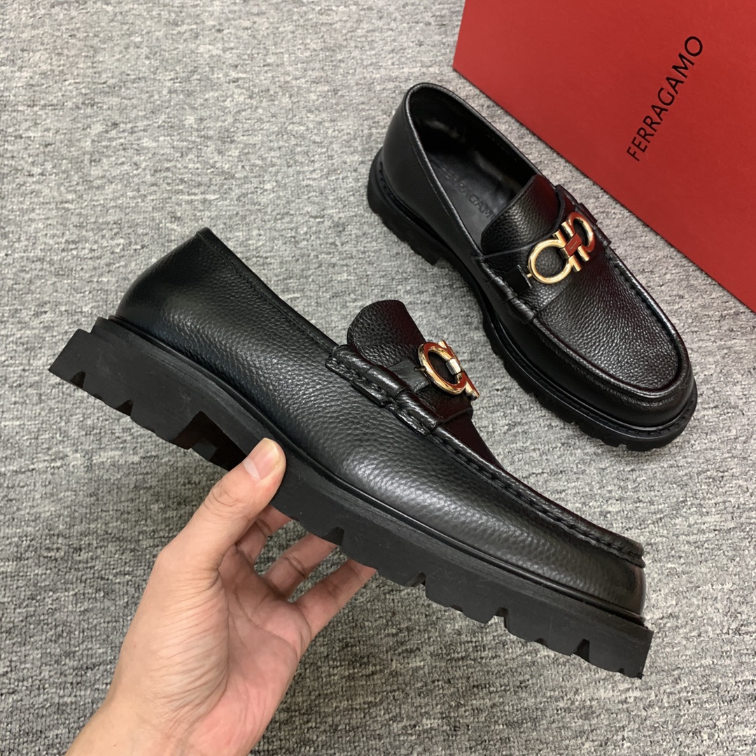 Ferragamo Style Leather Men's Shoes Men's Shoes Men's Shoes detail image 5 from source 783388