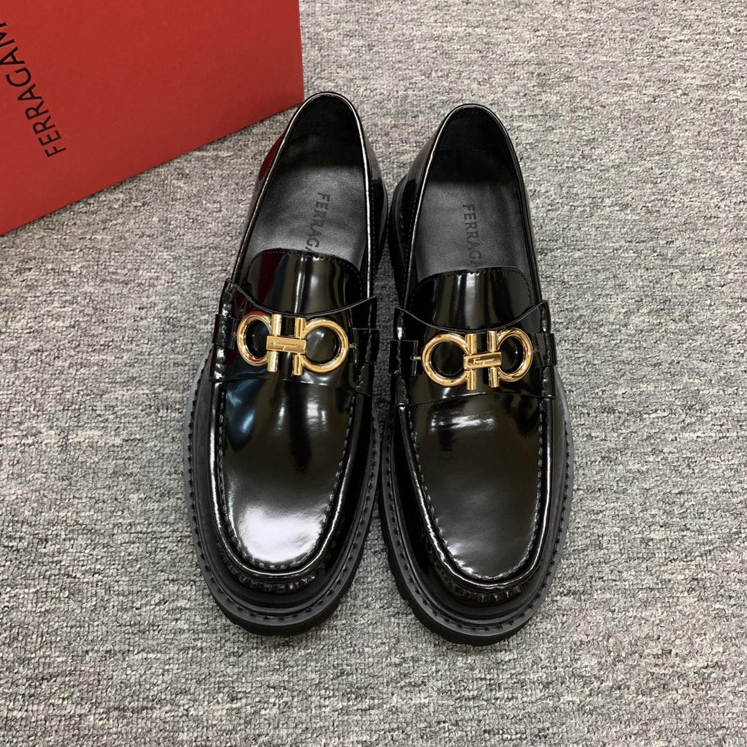 Ferragamo Style Leather Men's Shoes Lookbook Reference image 1
