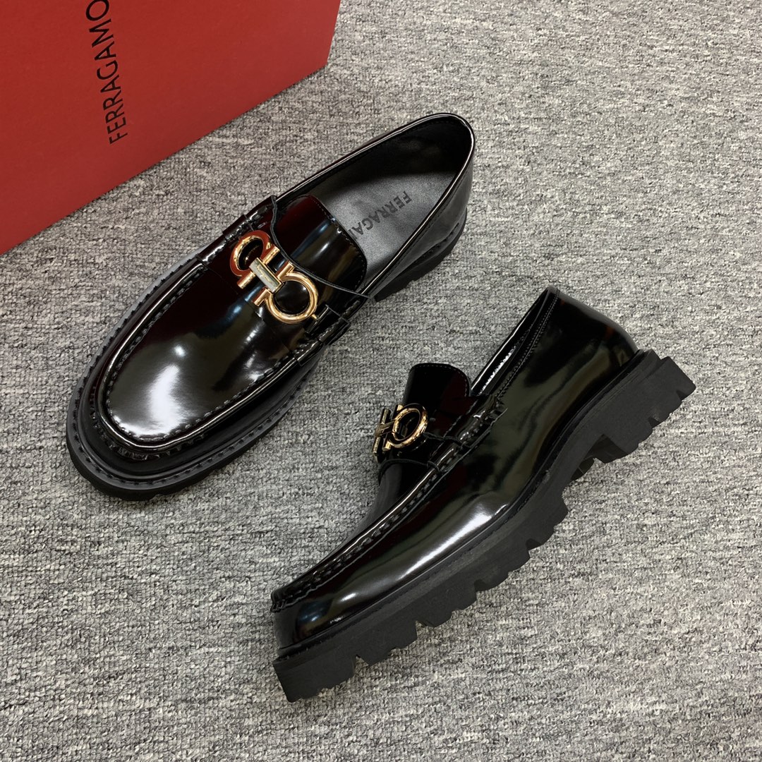 Ferragamo Style Leather Men's Shoes Men's Shoes Men's Shoes detail image 6 from source 783387