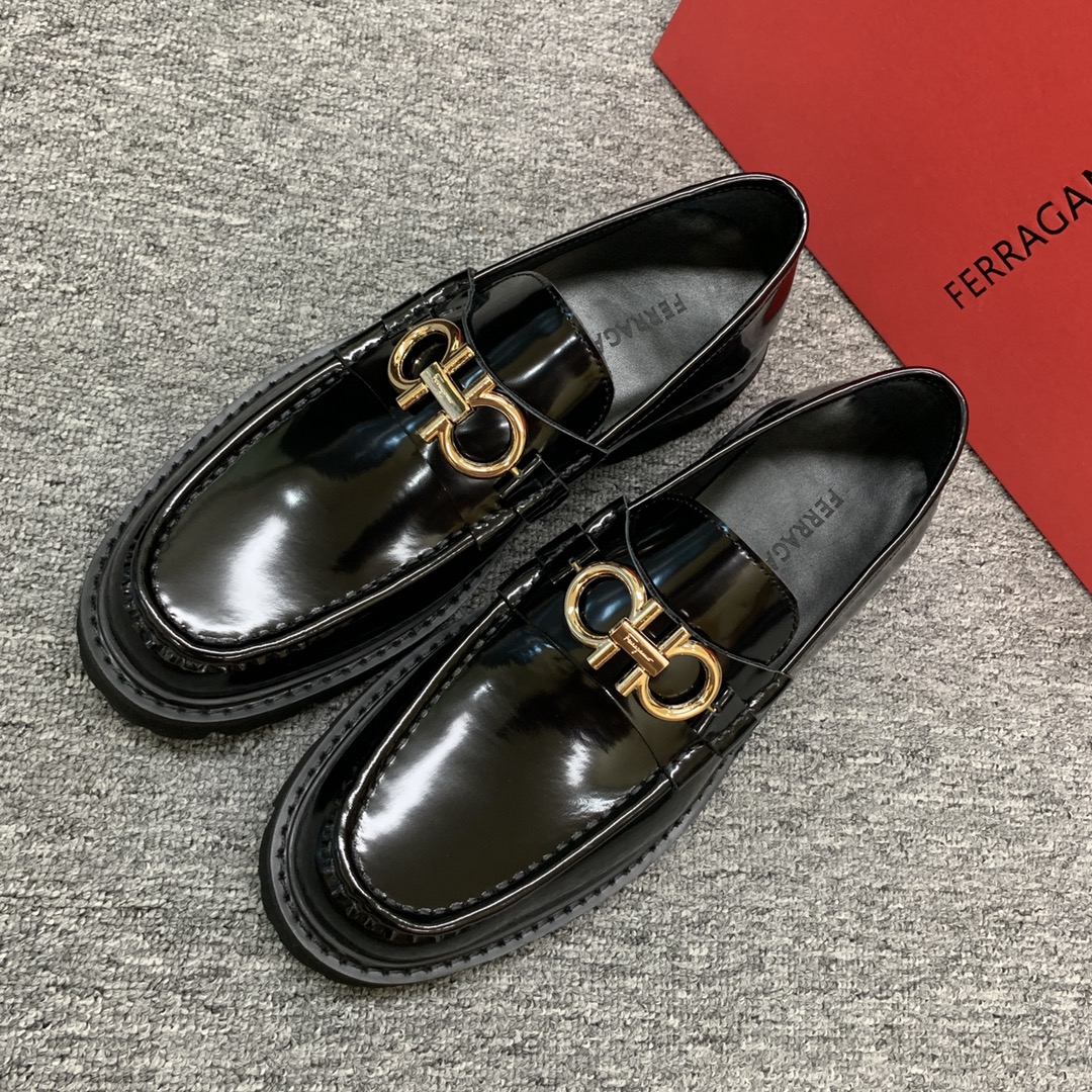 Ferragamo Style Leather Men's Shoes Men's Shoes Men's Shoes detail image 3 from source 783387