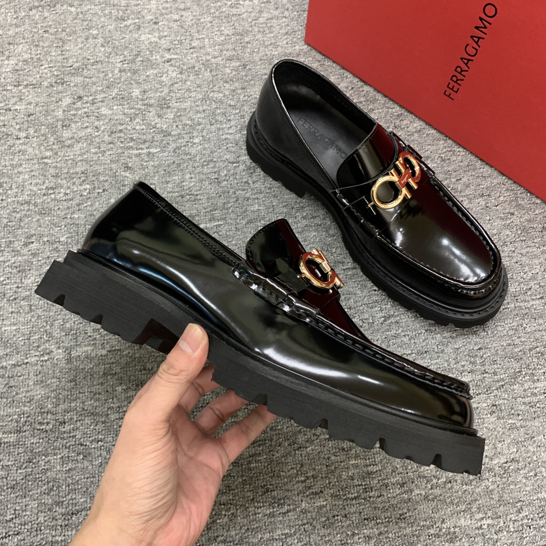 Ferragamo Style Leather Men's Shoes Men's Shoes Men's Shoes detail image 5 from source 783387