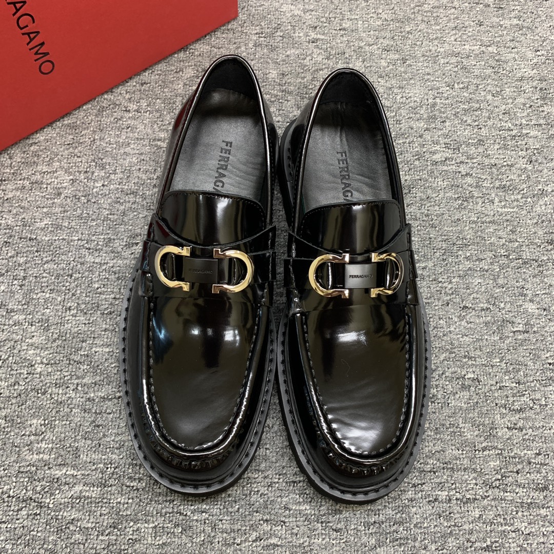 Ferragamo Style Leather Men's Shoes Lookbook Reference image 1