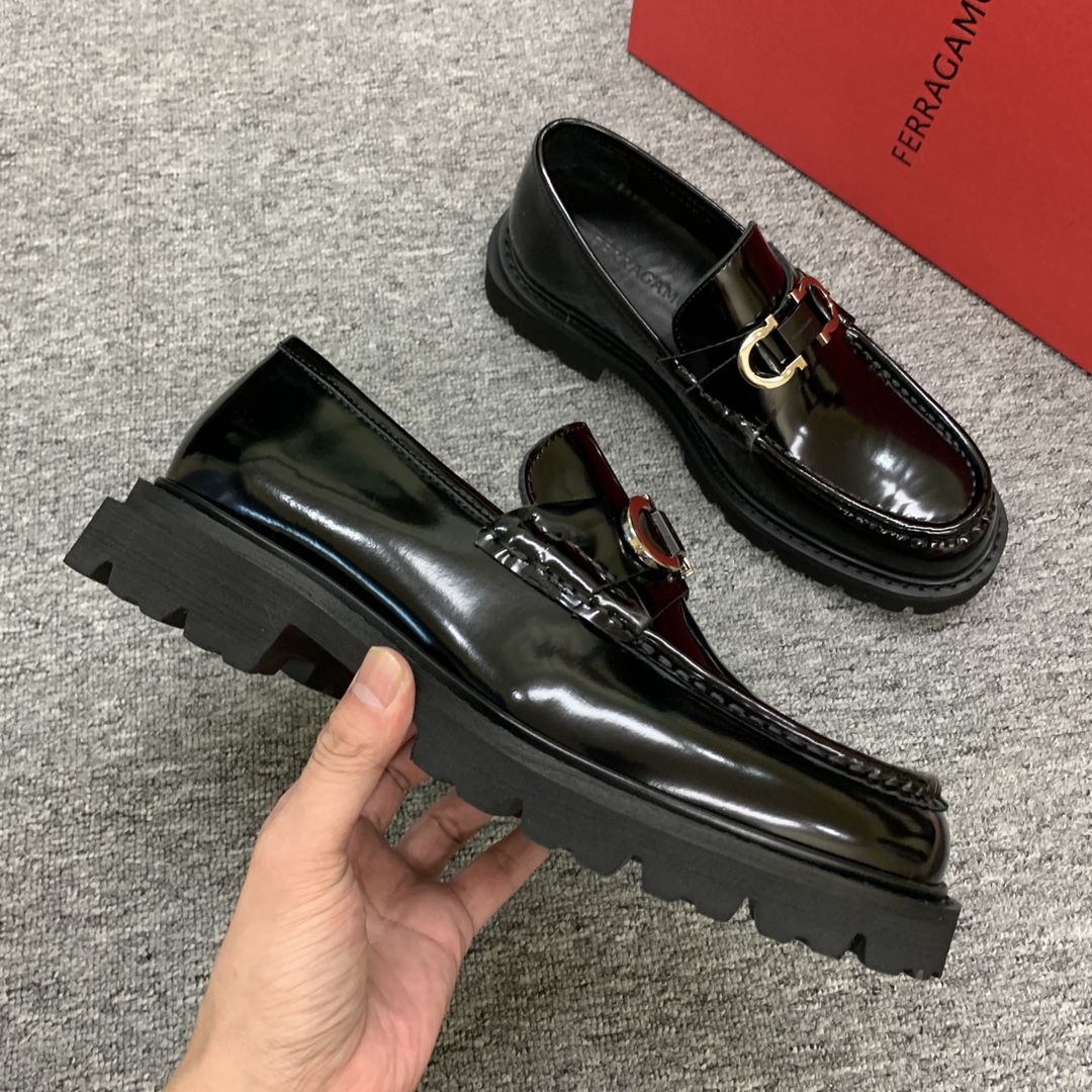 Ferragamo Style Leather Men's Shoes Men's Shoes Men's Shoes detail image 5 from source 783385