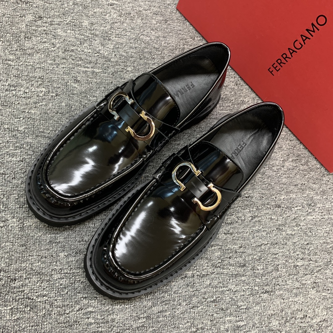 Ferragamo Style Leather Men's Shoes Men's Shoes Men's Shoes detail image 3 from source 783385