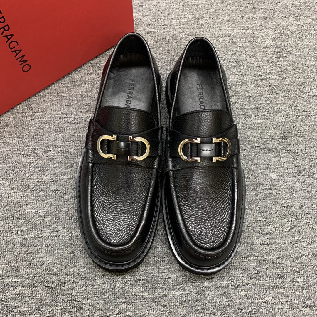 Ferragamo Style Leather Men's Shoes Lookbook Reference image 1