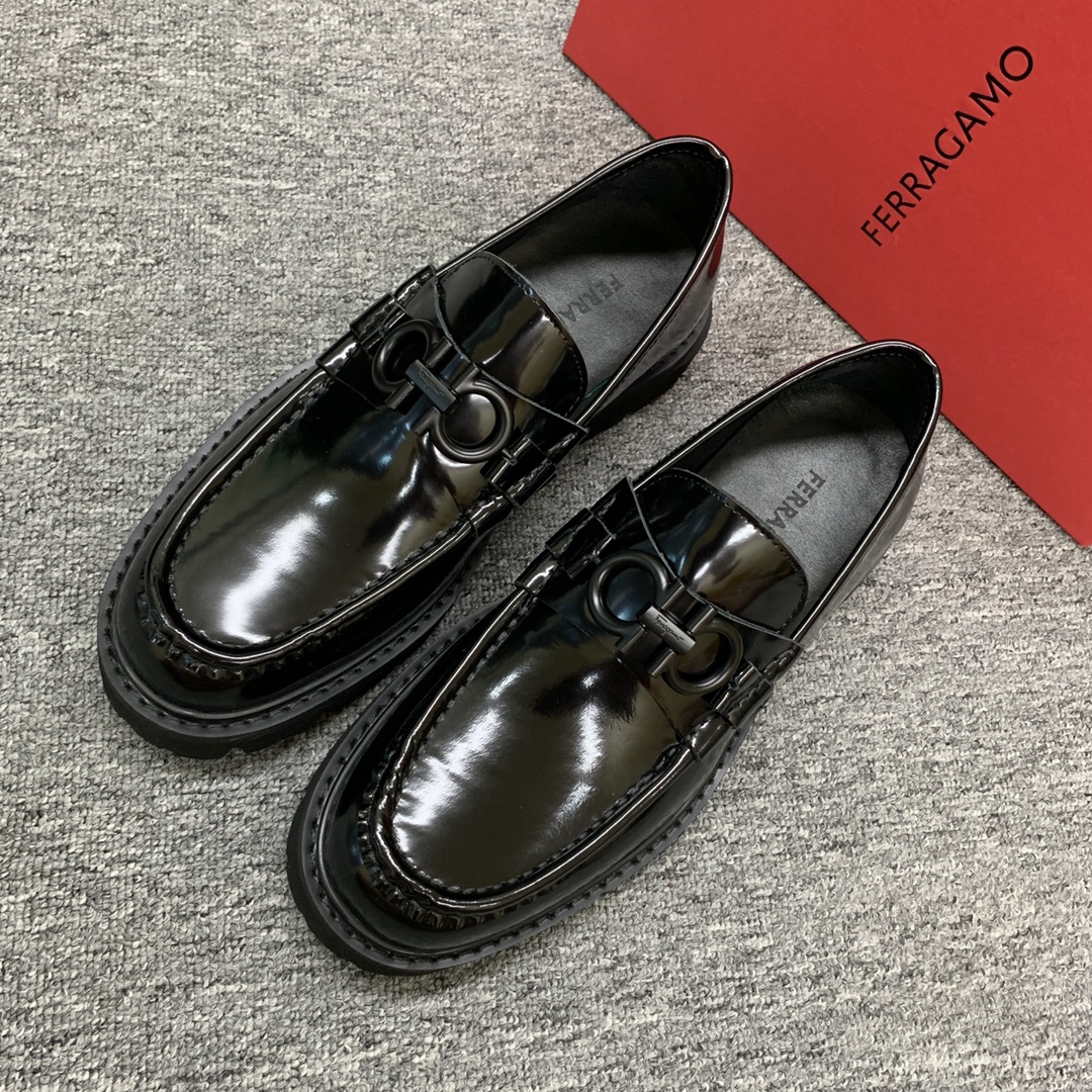 Ferragamo Style Leather Men's Shoes Men's Shoes Men's Shoes detail image 3 from source 783394