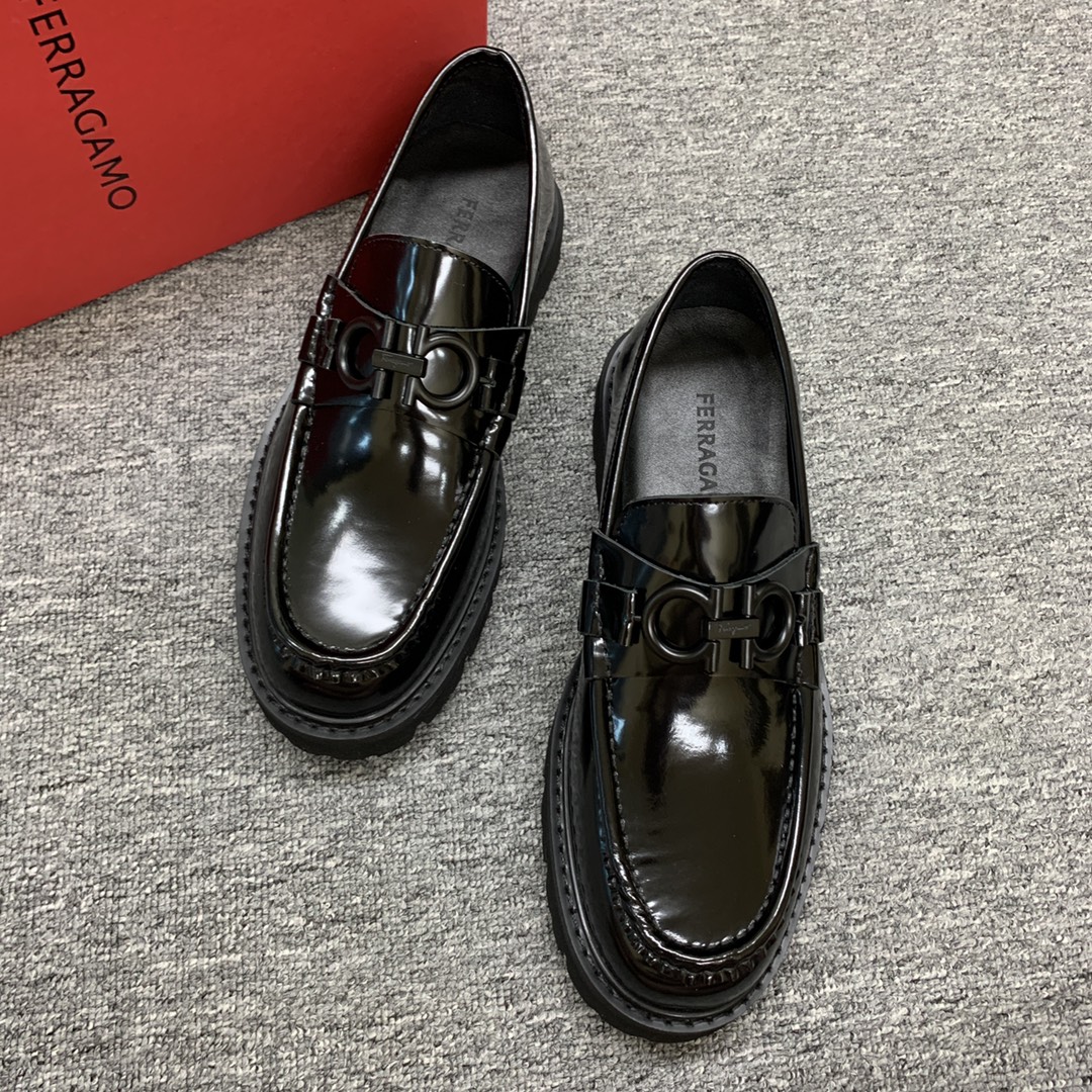 Ferragamo Style Leather Men's Shoes Lookbook Reference image 2