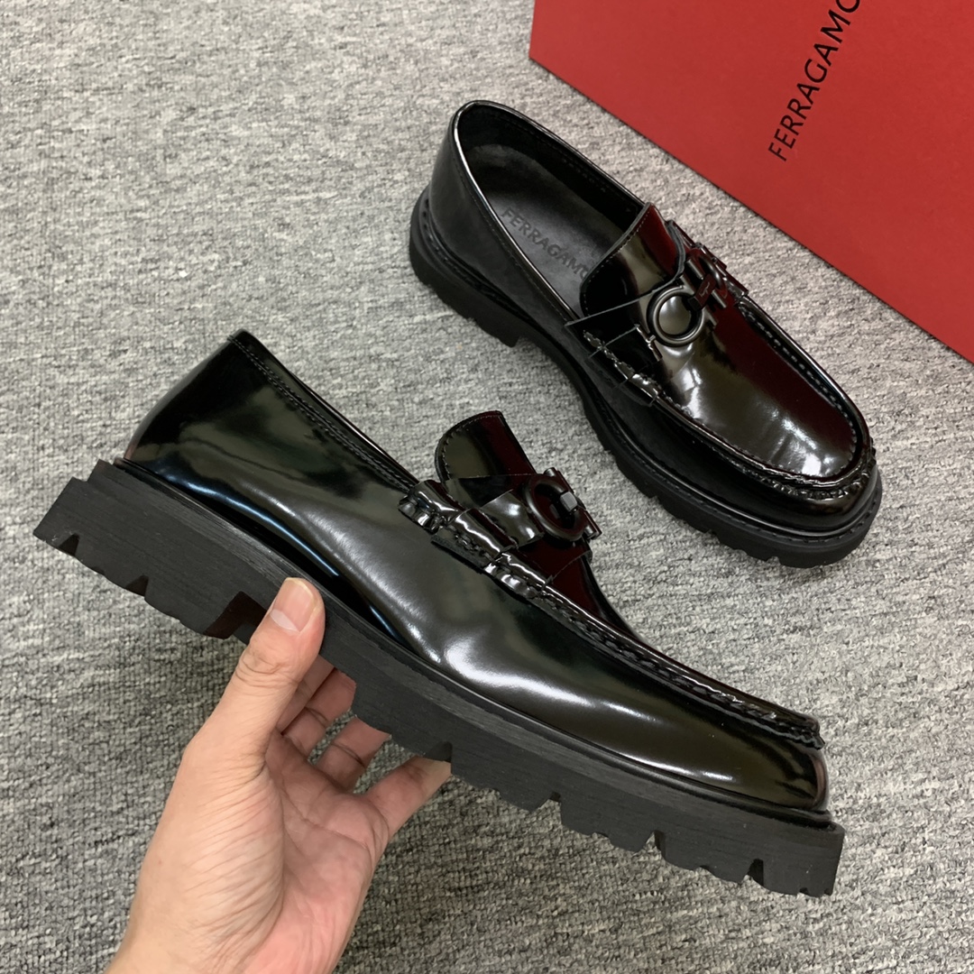 Ferragamo Style Leather Men's Shoes Men's Shoes Men's Shoes detail image 5 from source 783394