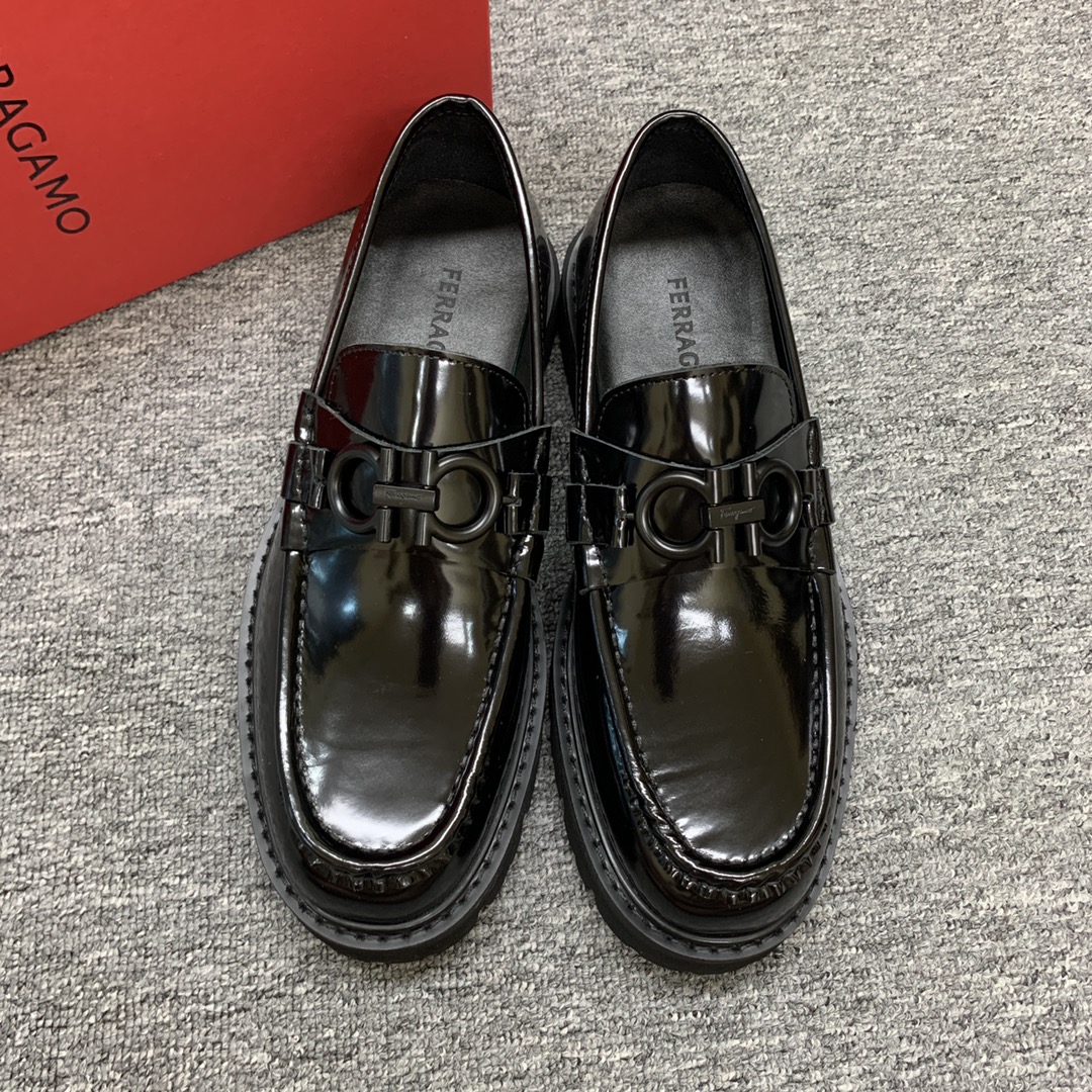 Ferragamo Style Leather Men's Shoes Lookbook Reference image 1