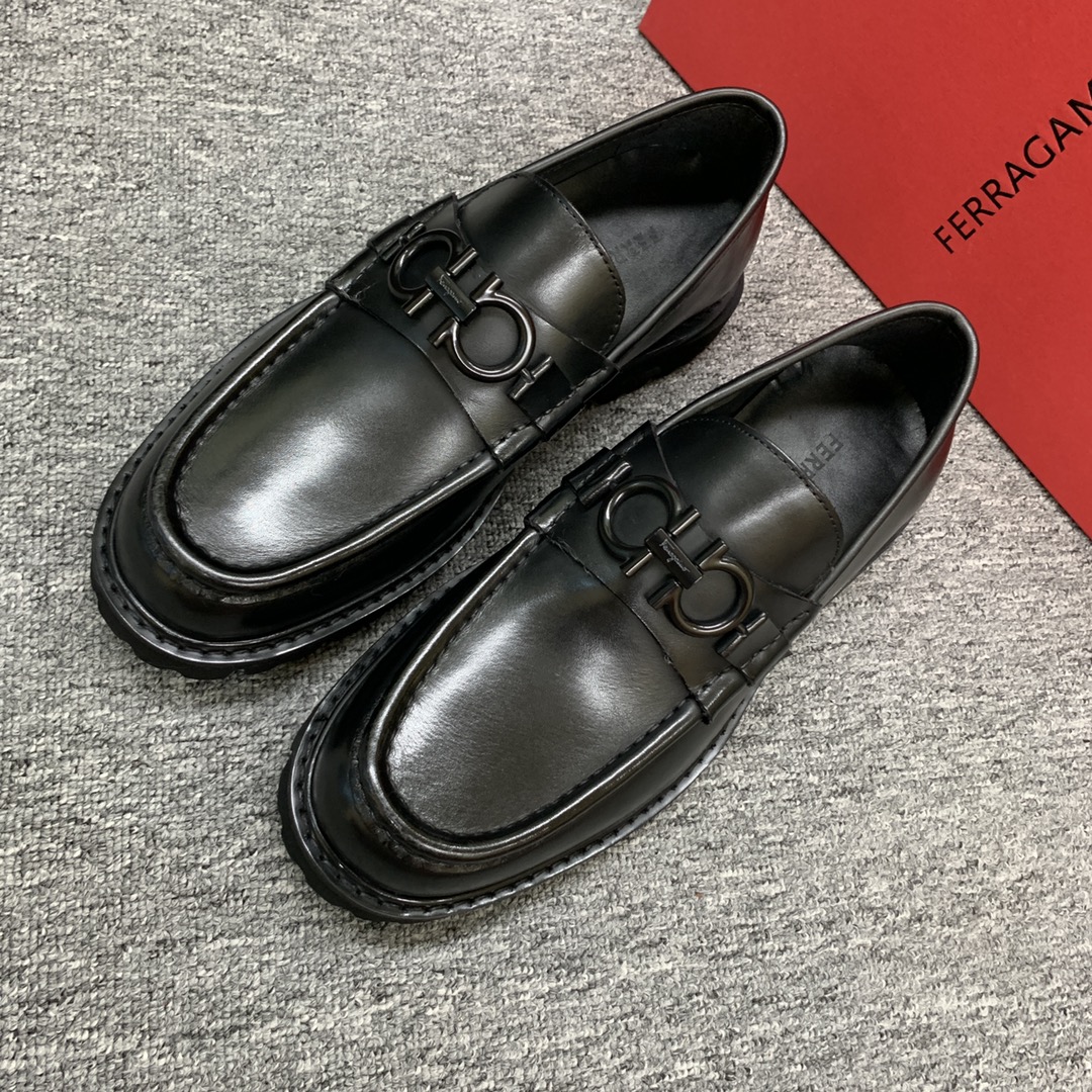Ferragamo Style Leather Men's Shoes Men's Shoes Men's Shoes detail image 3 from source 783390
