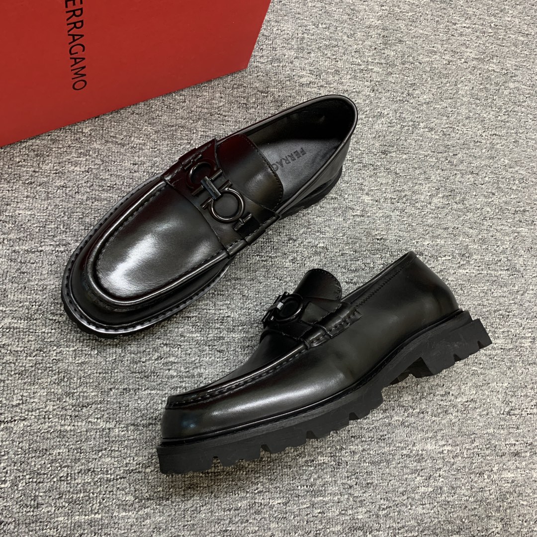 Ferragamo Style Leather Men's Shoes Men's Shoes Men's Shoes detail image 6 from source 783390