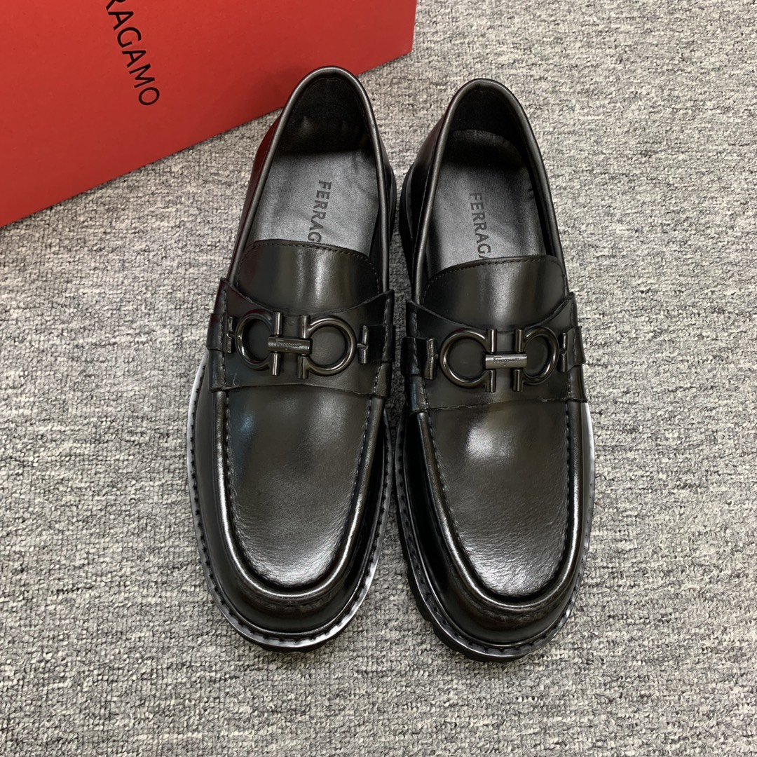 Ferragamo Style Leather Men's Shoes Lookbook Reference image 1