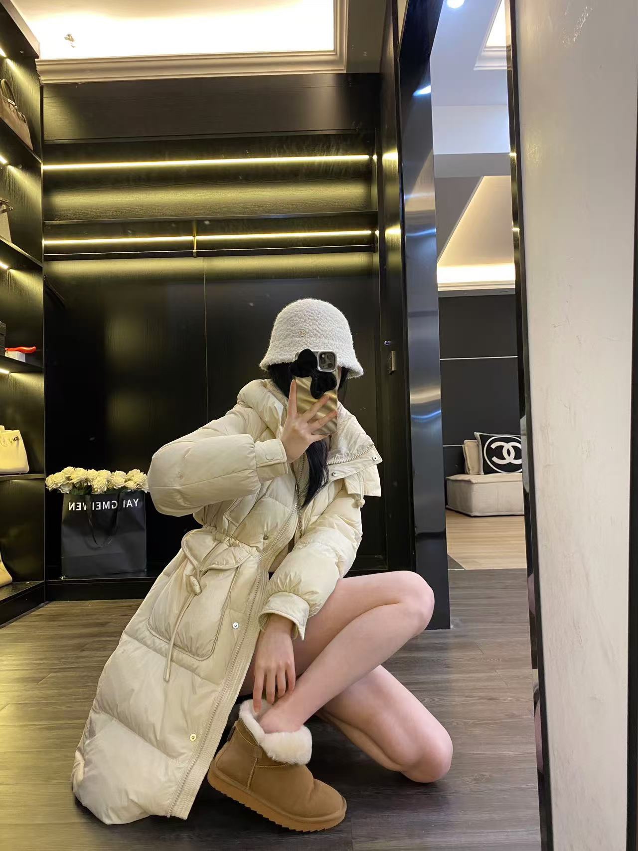 High-end MM6 Velvet Suit Collection: Black, Tan, Chocolate, Milk Tea Options