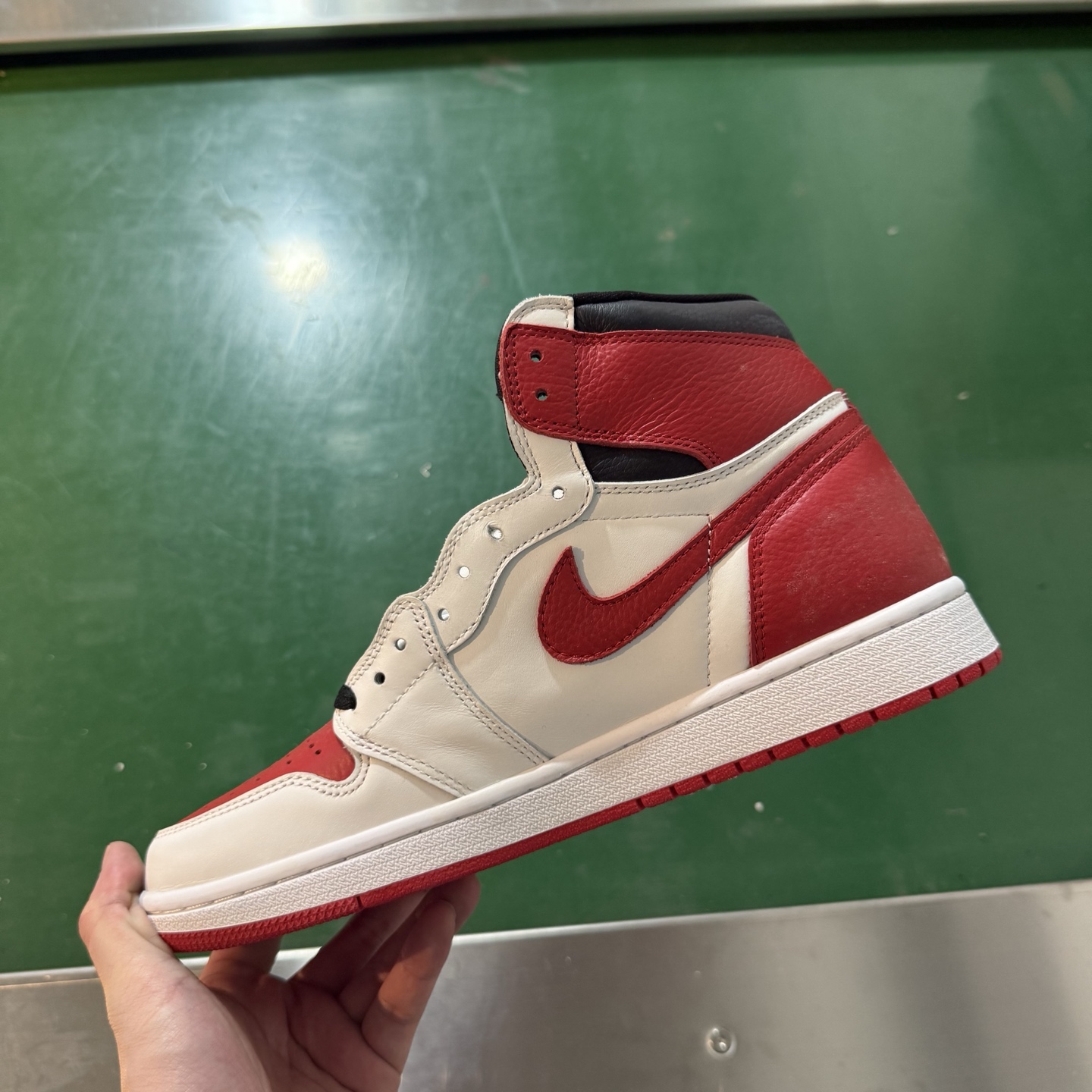 Air Jordan AJ1 Retro 高帮 白红 全新工厂出货 -161 全新升级网板中底 原楦原纸