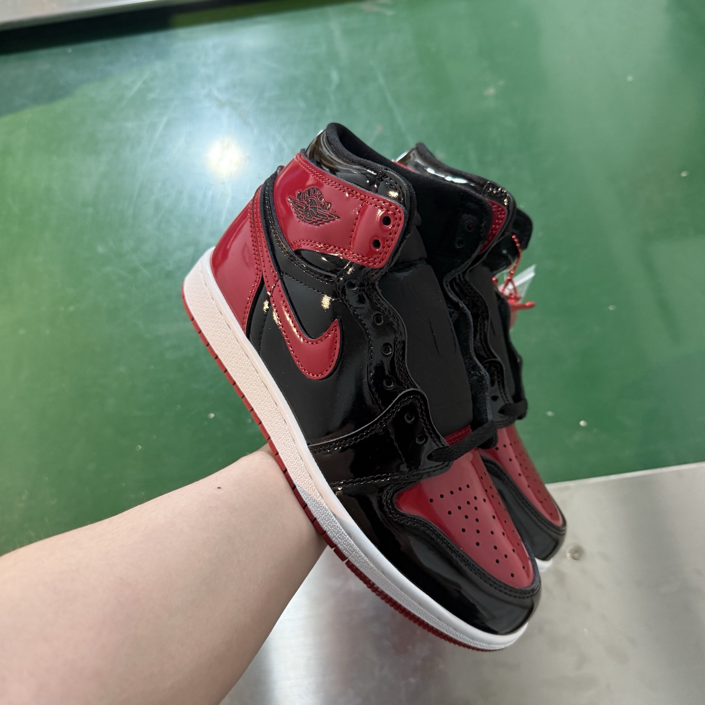 Air Jordan AJ1 Retro 高帮 黑红漆皮 全新工厂出货 -036 全新升级网板中底 原楦