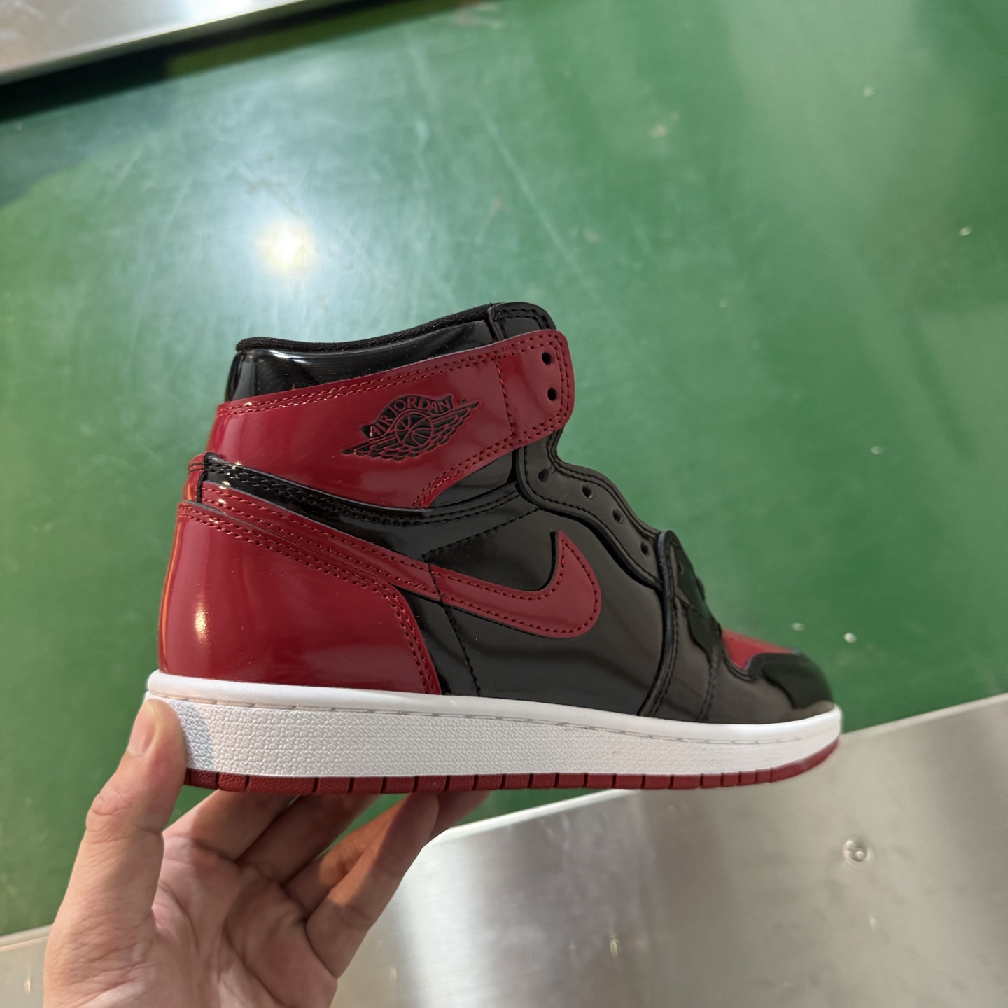 Air Jordan AJ1 Retro 高帮 黑红漆皮 全新工厂出货 -036 全新升级网板中底 原楦