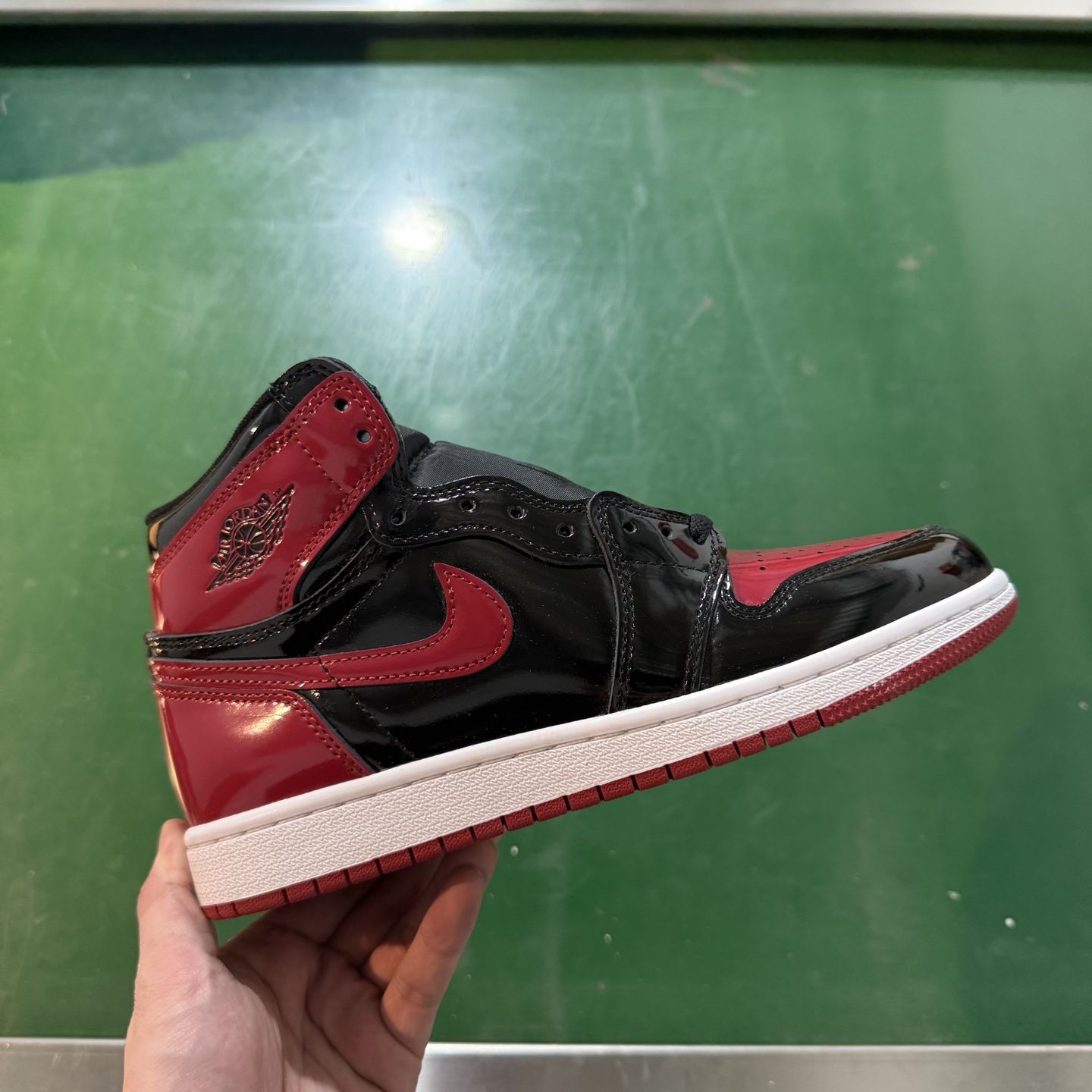 Air Jordan AJ1 Retro 高帮 黑红漆皮 全新工厂出货 -036 全新升级网板中底 原楦