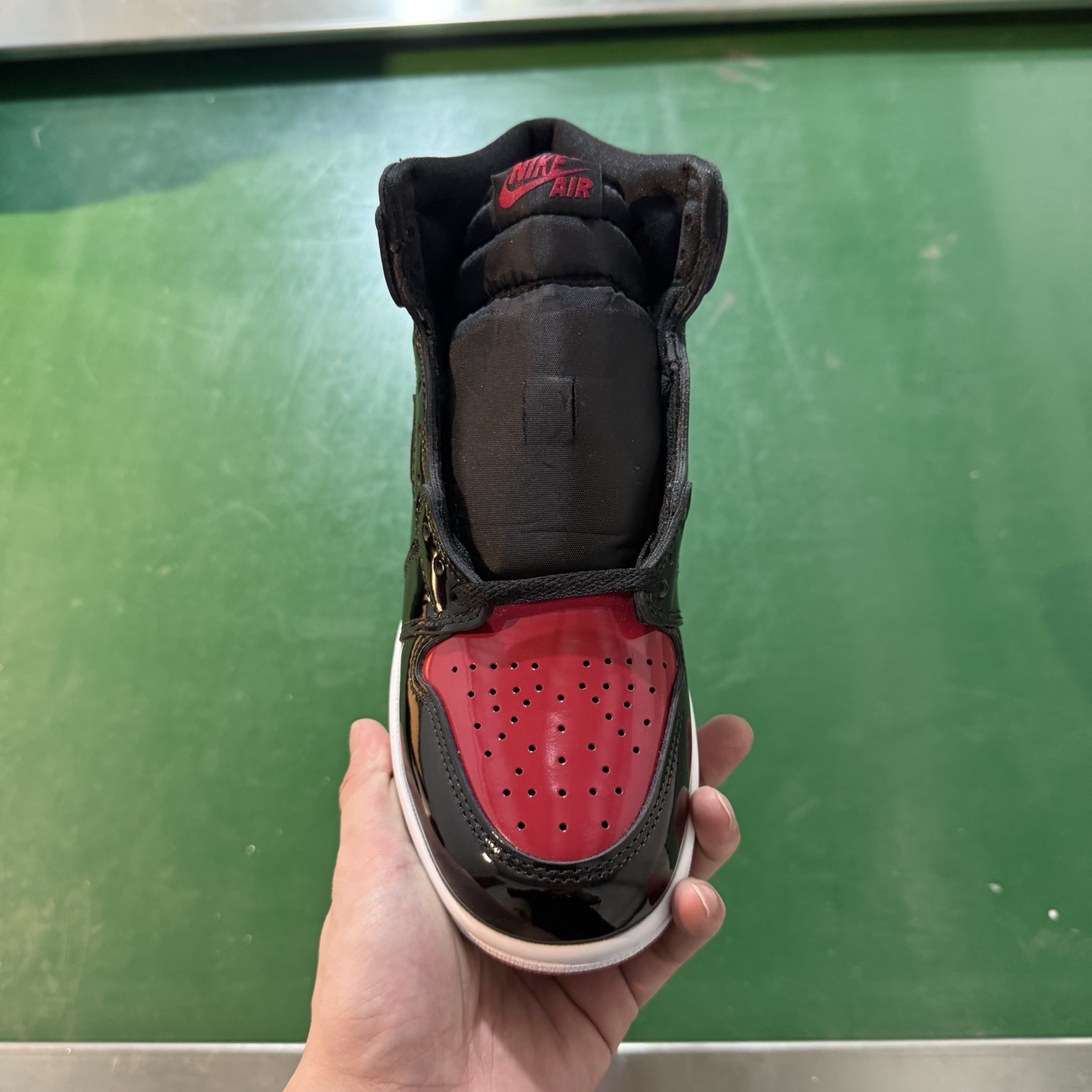 Air Jordan AJ1 Retro 高帮 黑红漆皮 全新工厂出货 -036 全新升级网板中底 原楦