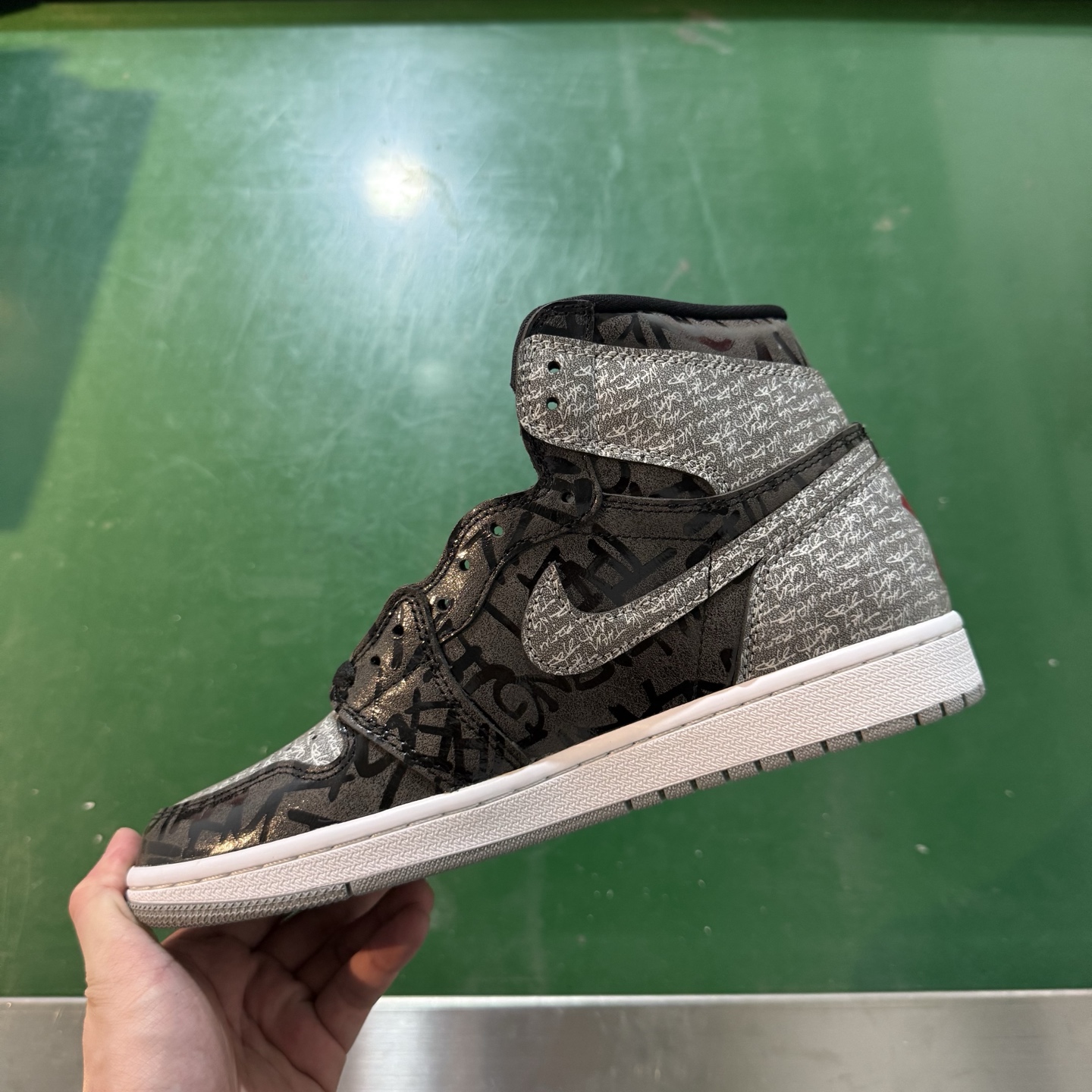 Air Jordan AJ1 Retro 高帮 黑灰禁穿 全新工厂出货 -036 全新升级网板中底 原楦