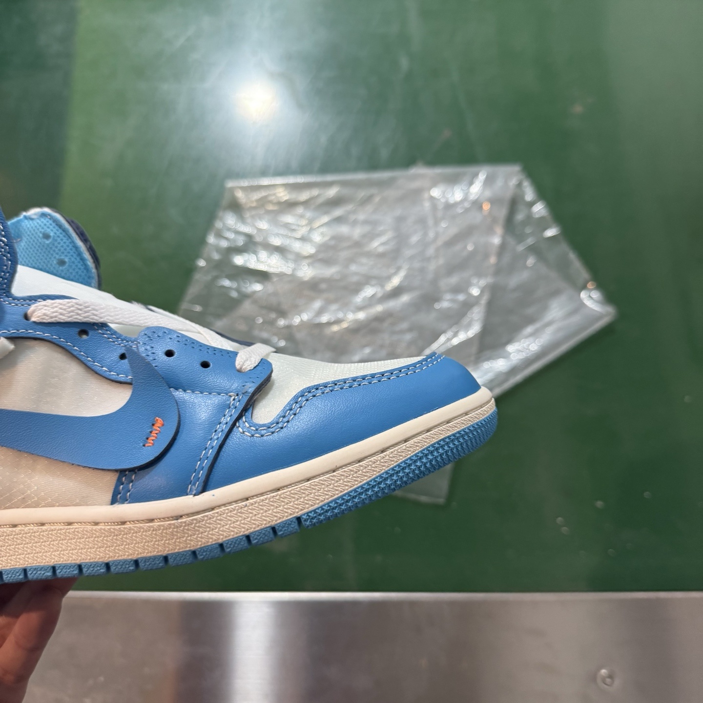 Air Jordan AJ1 Retro 高帮 OFF-WHITE 蓝色联名 全新工厂出货 AQ0818