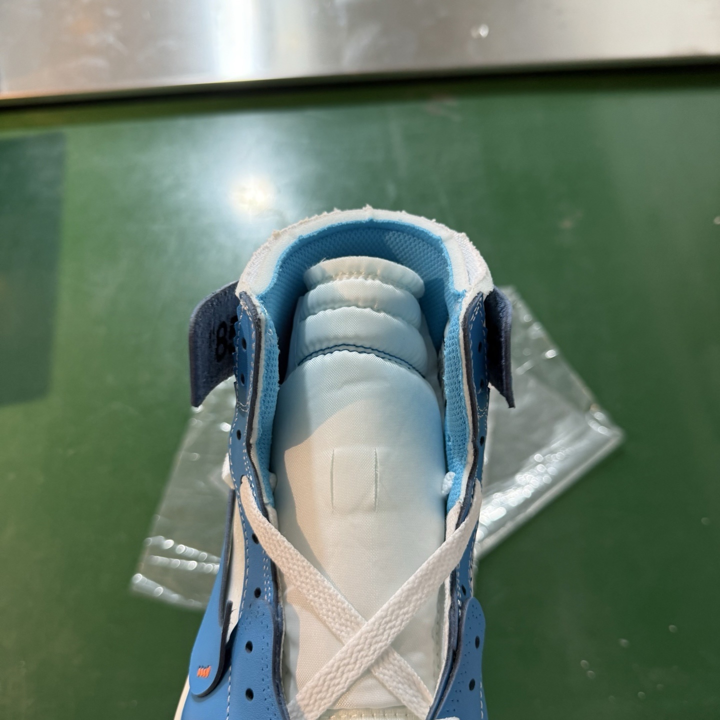 Air Jordan AJ1 Retro 高帮 OFF-WHITE 蓝色联名 全新工厂出货 AQ0818