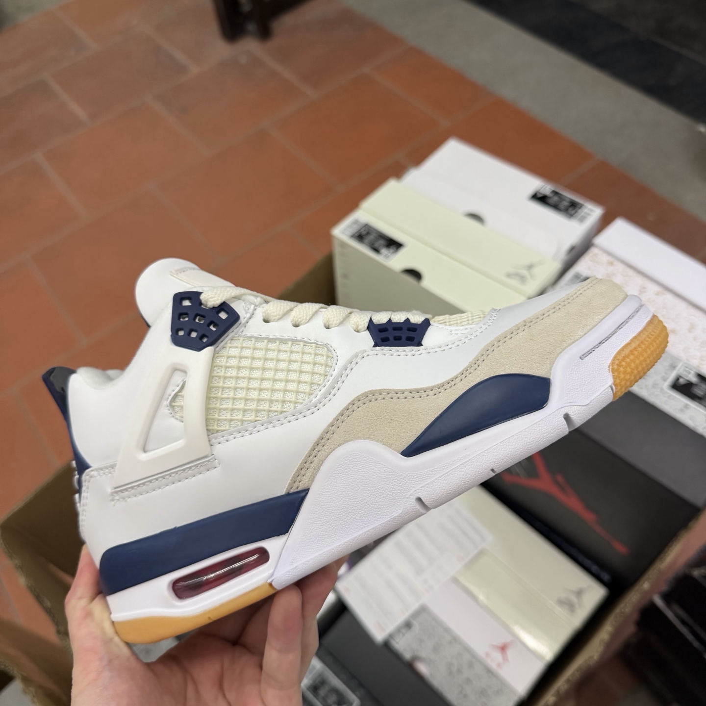 长期特价LDG JordanAir Jordan 4 正确纸板开发 秒杀市面性价比版本 DR5415-100 SB白蓝