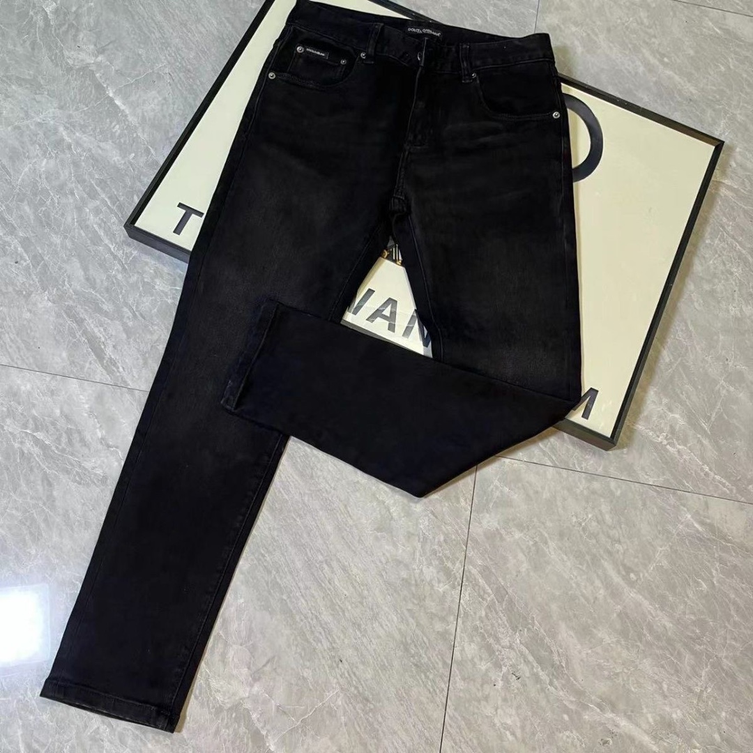 Luxurious DG Gold Jeans: Original Water-Purification Fabric, High-Quality Design - 图片 6