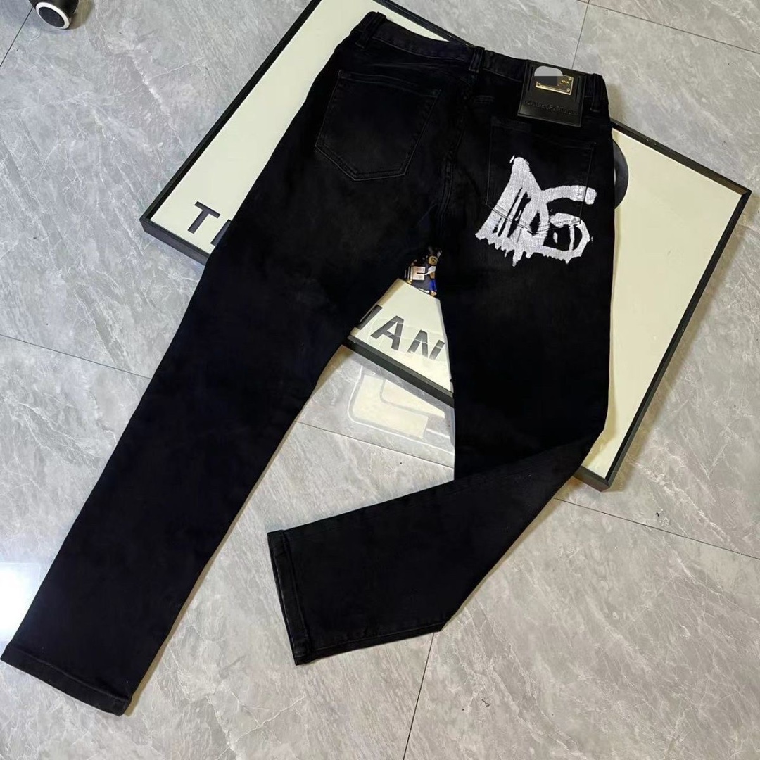 Luxurious DG Gold Jeans: Original Water-Purification Fabric, High-Quality Design - 图片 7