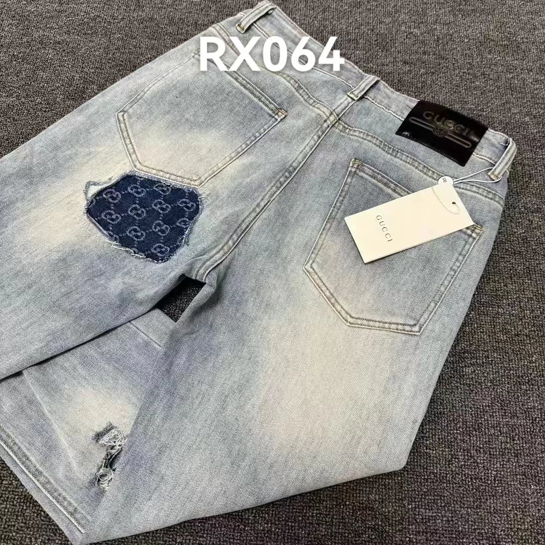 2024 Summer GUCCI Gucchi Tweed Jeans for Men – High-End Custom Order - 图片 5
