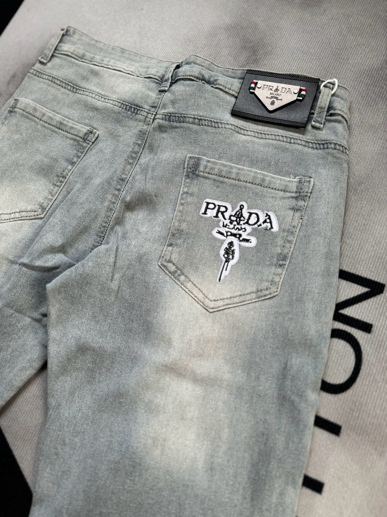 Prada 2024s Jeans: Original Water-Purification Fabric, Durable, Unique Design - 图片 5