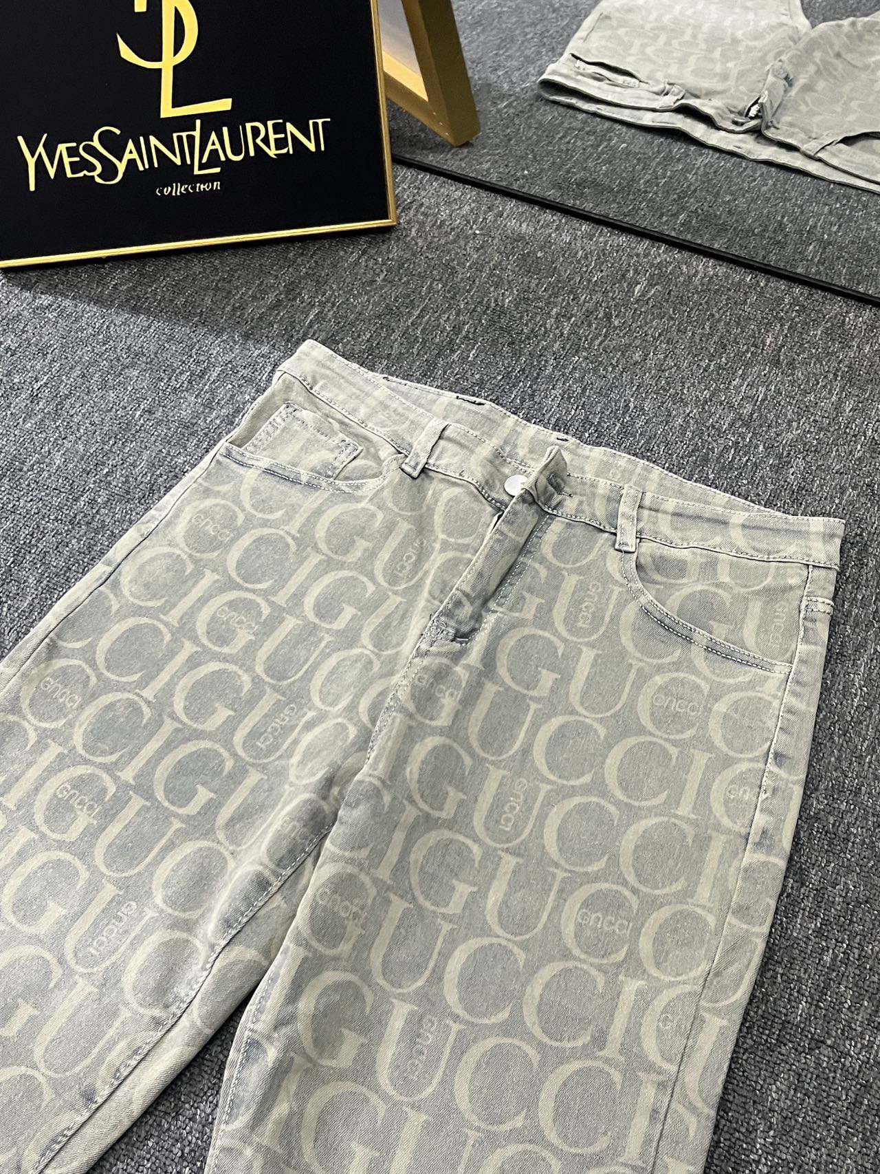 New European Style GUCCI Summer 2024 Collection: Danning Water Wash Jeans & Luxury Experience - 图片 4