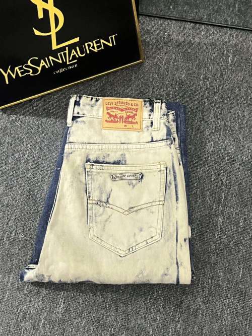 Chrome Hearts Vintage Washed Embroidered Jeans - Stylish Denim Pants 1 Chrome Hearts Vintage Washed Embroidered Jeans - Stylish Denim Pants