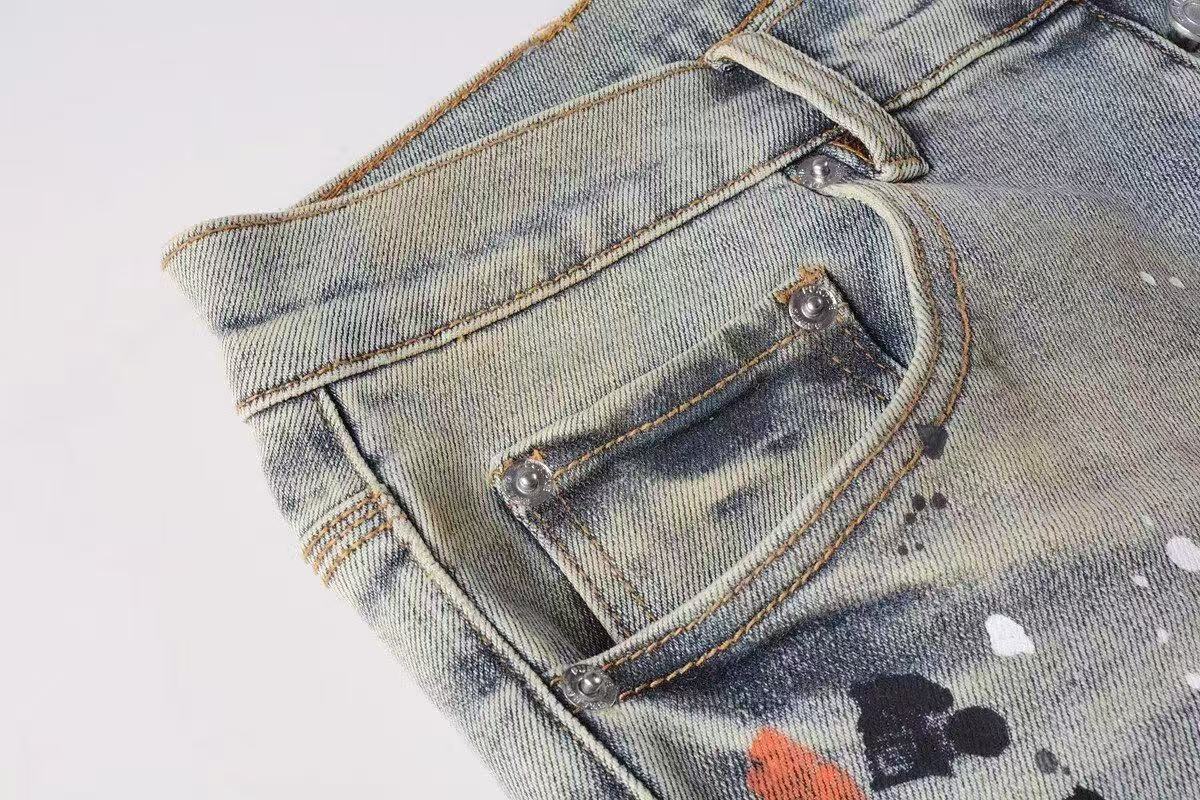 Original Purple High Street Ink Jeans with Water-Purification Fabric and Durable Design - 图片 4