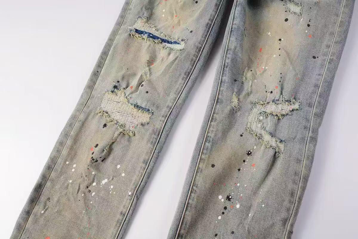 Original Purple High Street Ink Jeans with Water-Purification Fabric and Durable Design - 图片 2