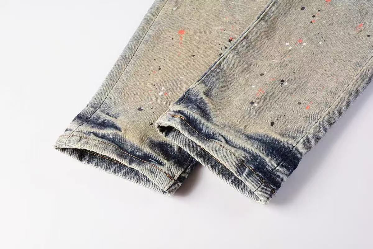 Original Purple High Street Ink Jeans with Water-Purification Fabric and Durable Design - 图片 6